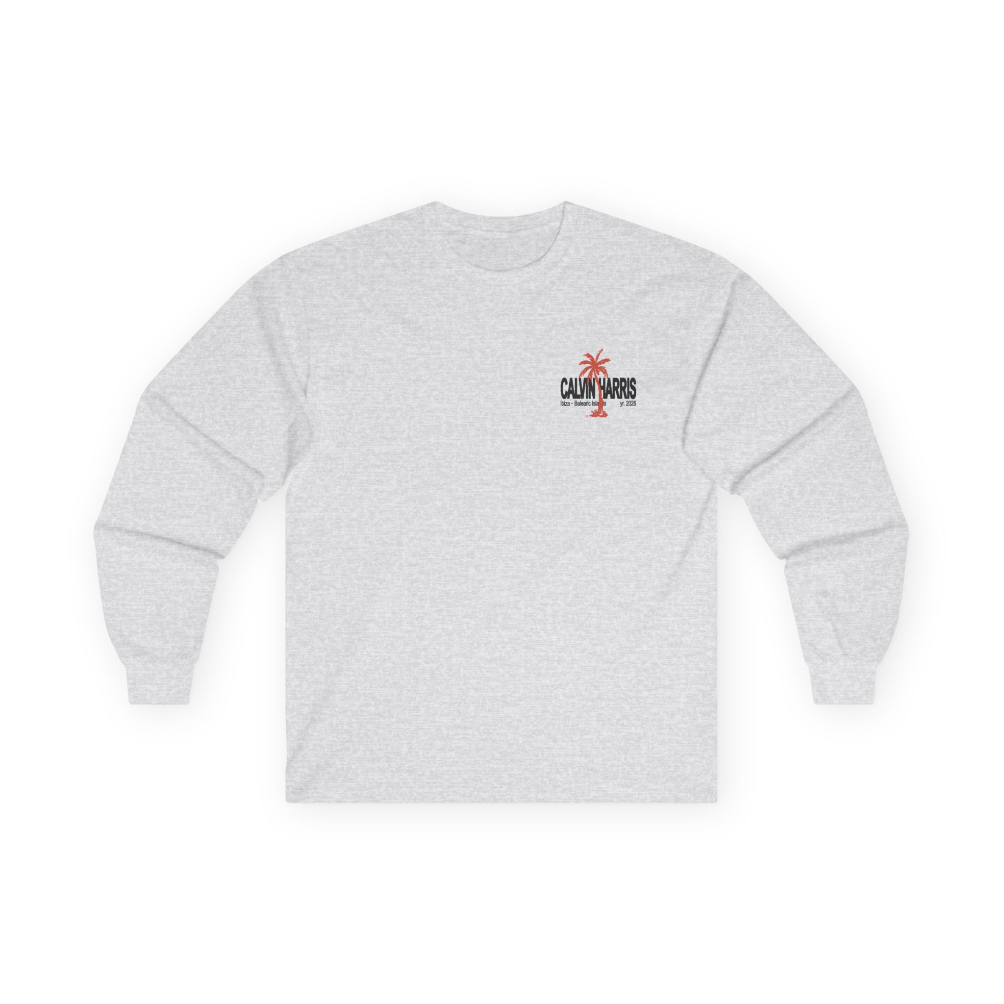 Calvin Harris Ecru Palm Unisex Ultra Cotton Long Sleeve Tee - Image 3