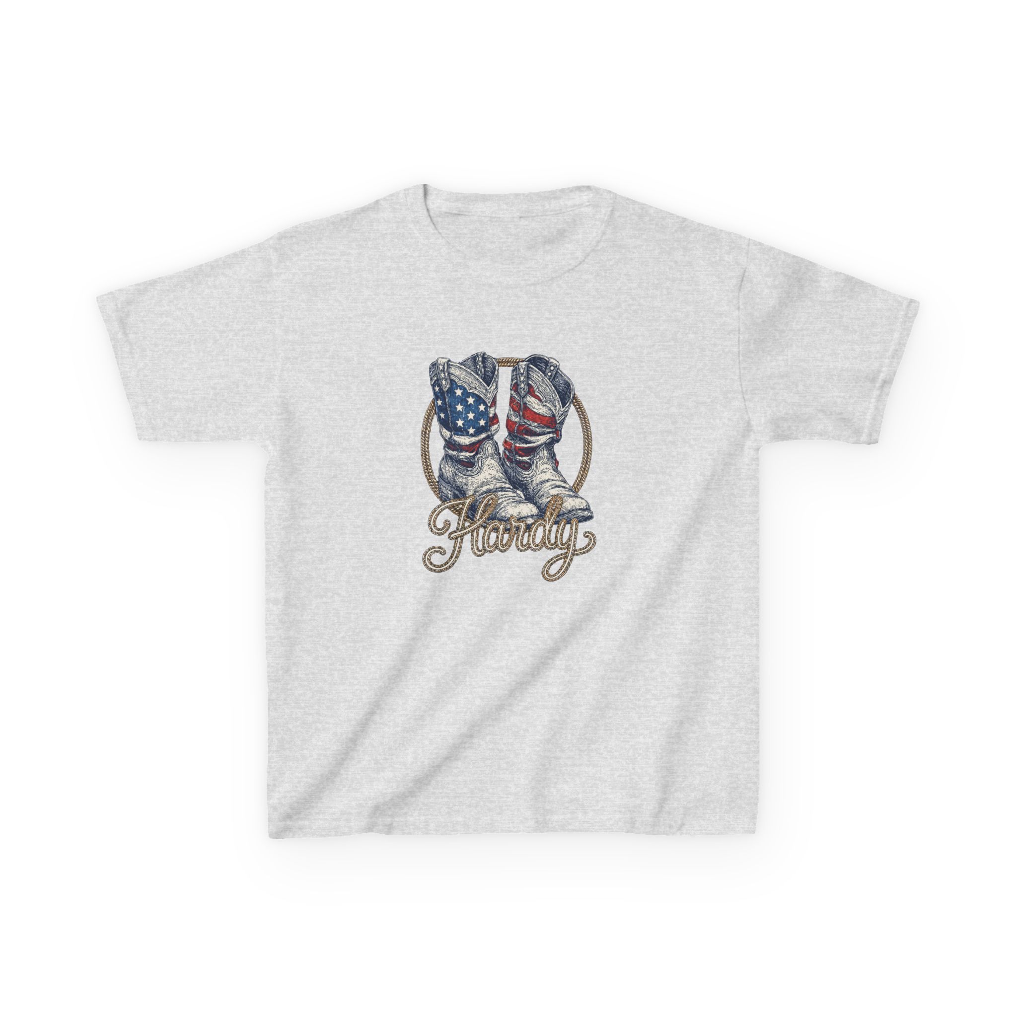 Hd Boots Americana Ringer Kids Heavy Cotton™ Tee - Image 3