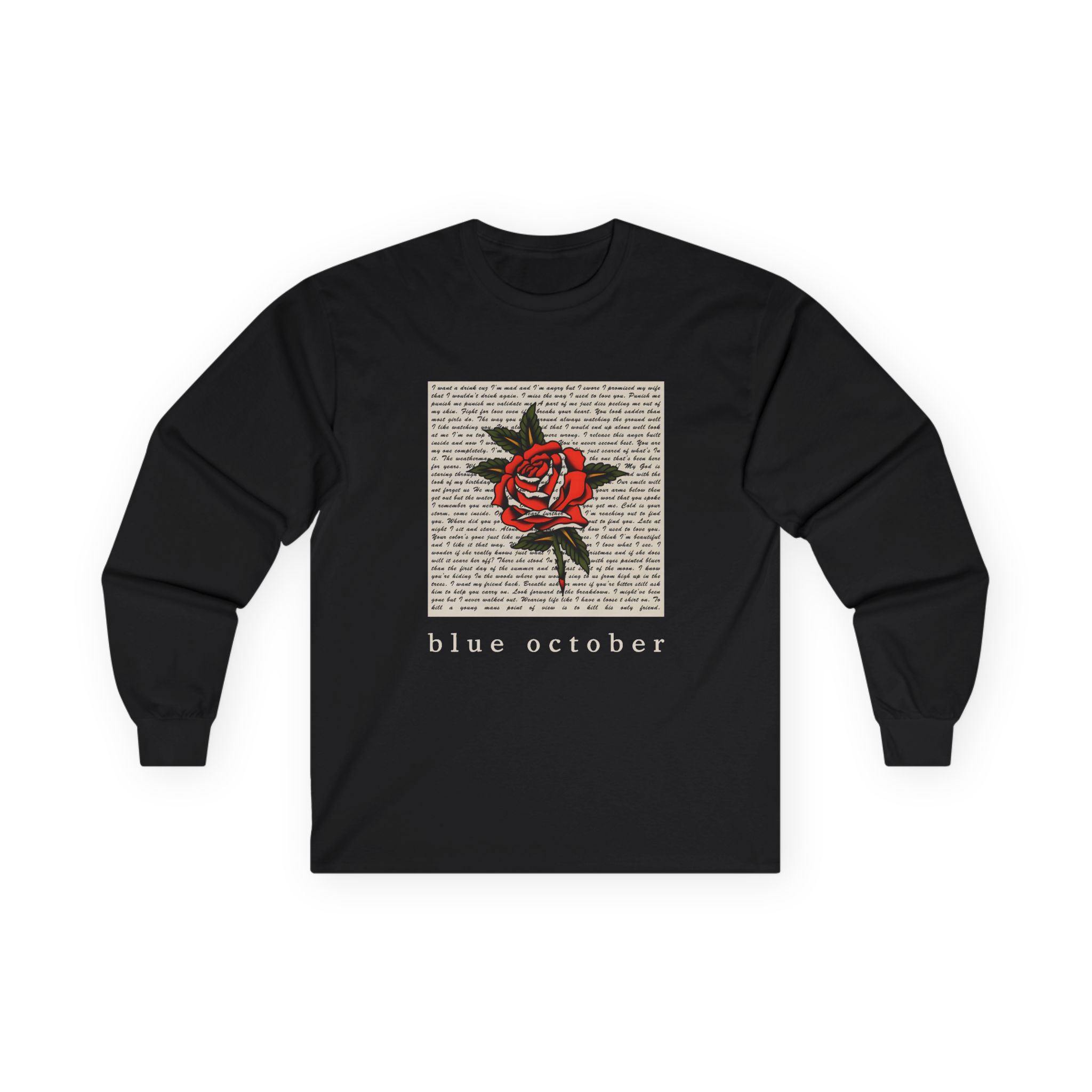 Blue October Rose Lyric Unisex Ultra Cotton Long Sleeve Tee