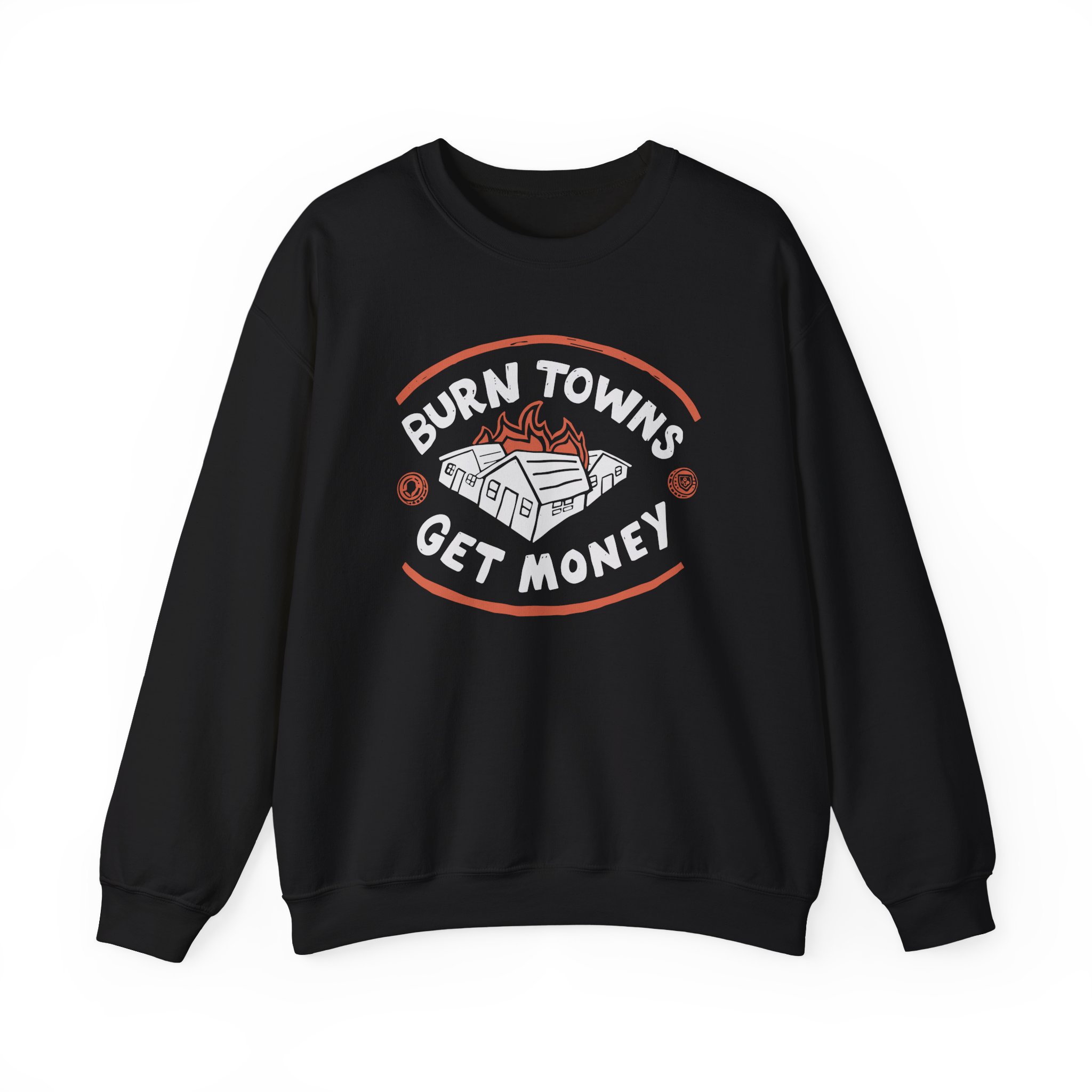 Dropout Burn Towns Get Money Unisex Heavy Blend™ Crewneck Sweatshirt