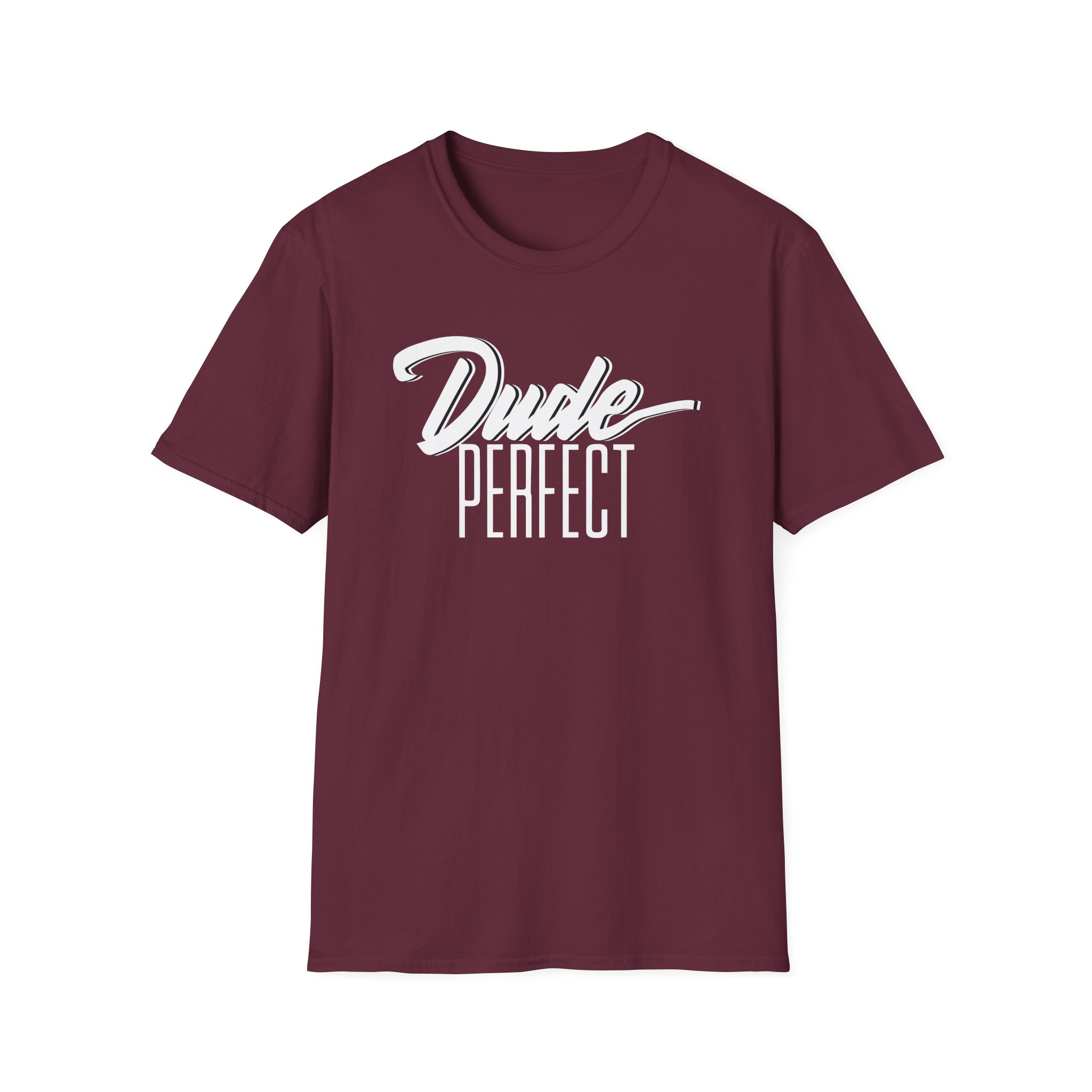 Dude Perfect Dude Script Unisex Softstyle T-Shirt - Image 3