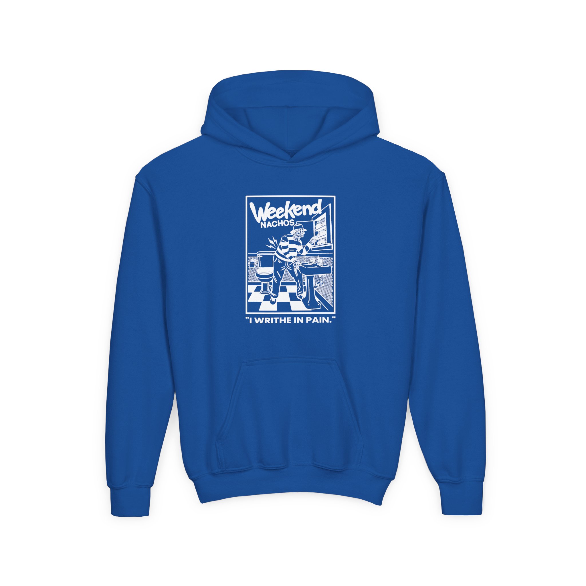 Youth Weekend Nachos I Writhe in Pain Heavy Blend Hooded Sweatshirt - Image 7