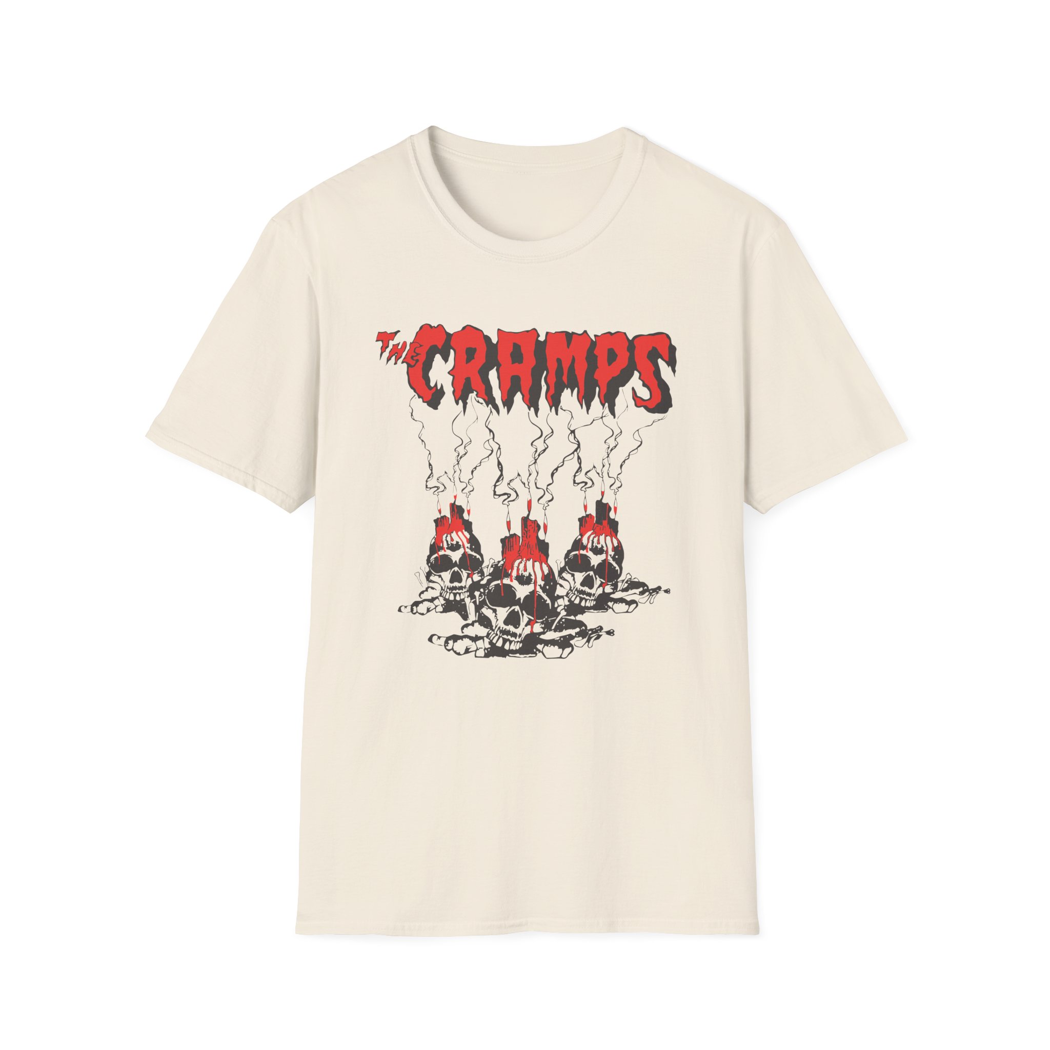 The Cramps Voodoo Skulls Unisex Softstyle T-Shirt - Image 3