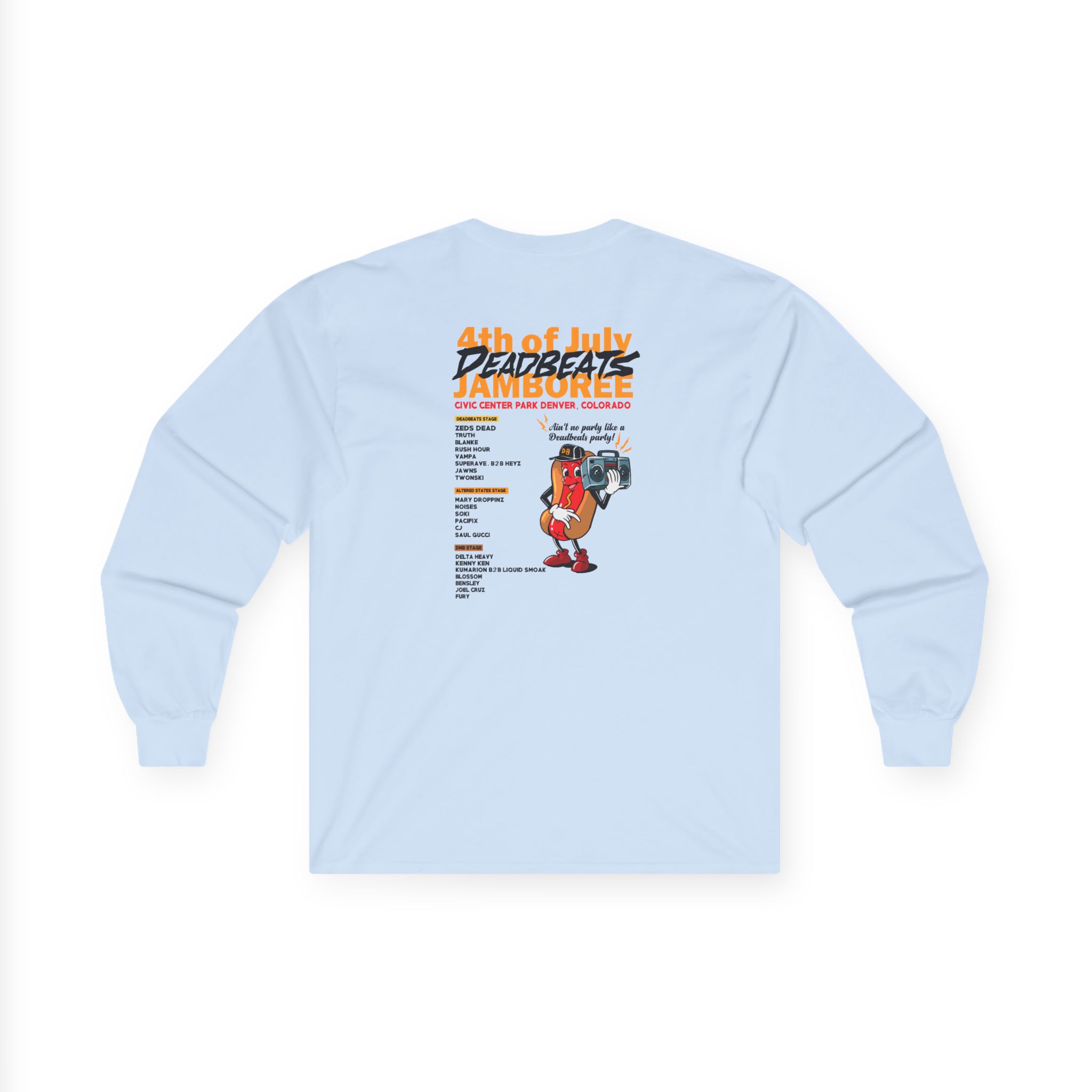 Deadbeats Jamboree Hot Dog Unisex Ultra Cotton Long Sleeve Tee - Image 6