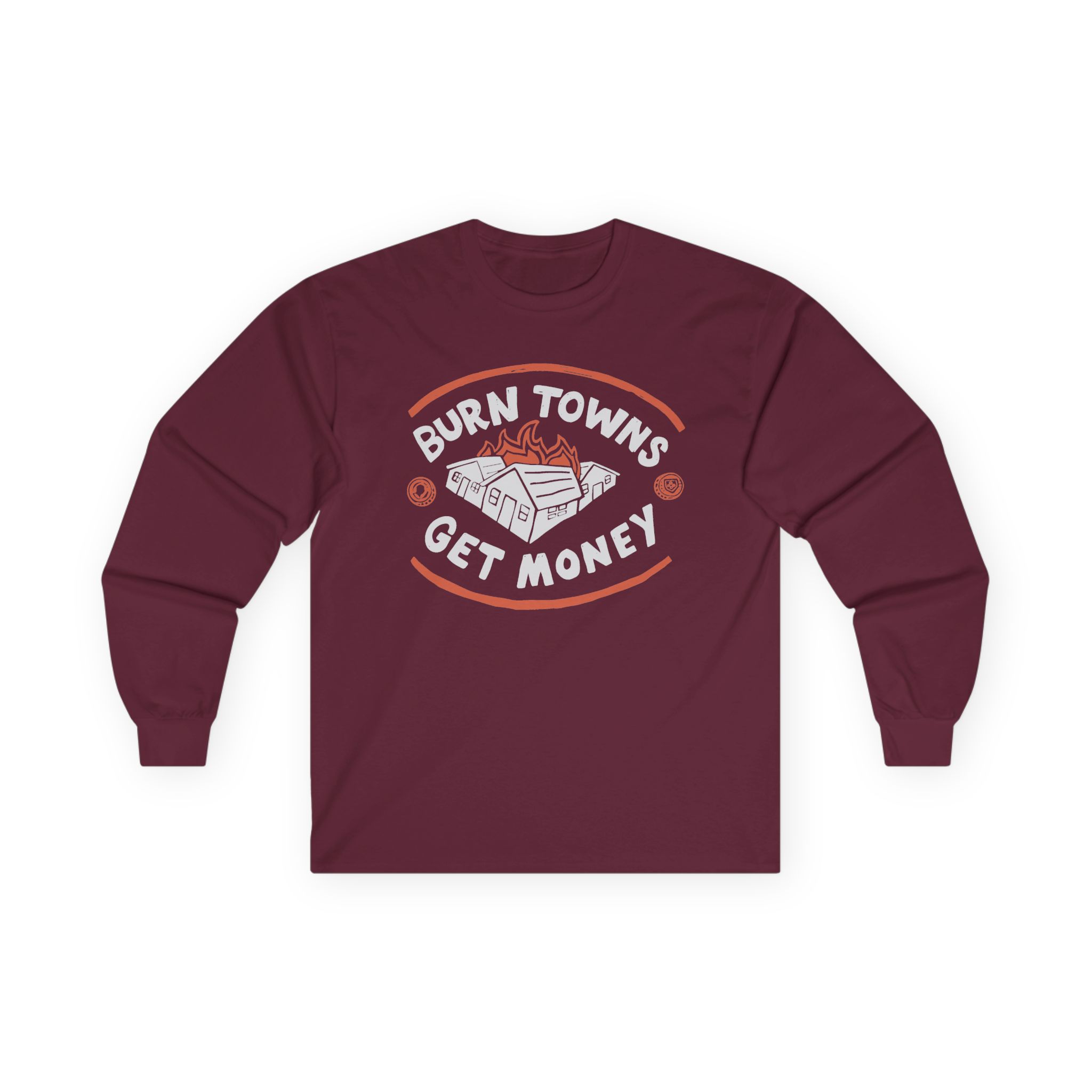Dropout Burn Towns Get Money Unisex Ultra Cotton Long Sleeve Tee - Image 3