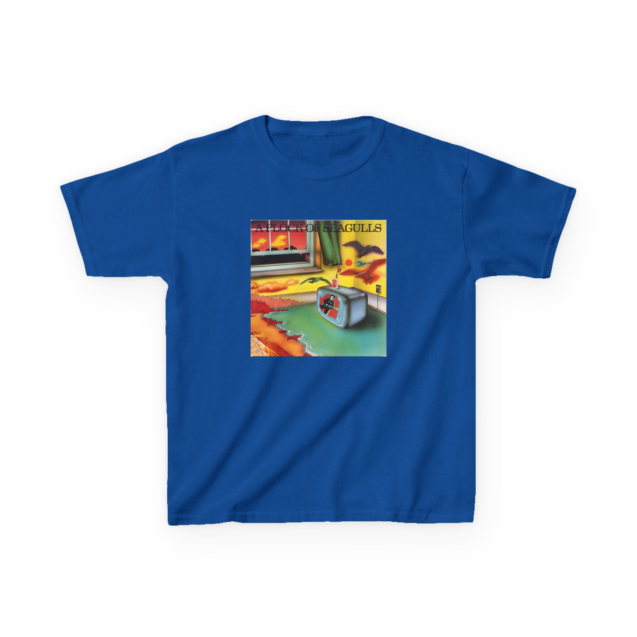 A Flock of Seagulls Original Album Cover Kids Heavy Cotton™ Tee - Image 7