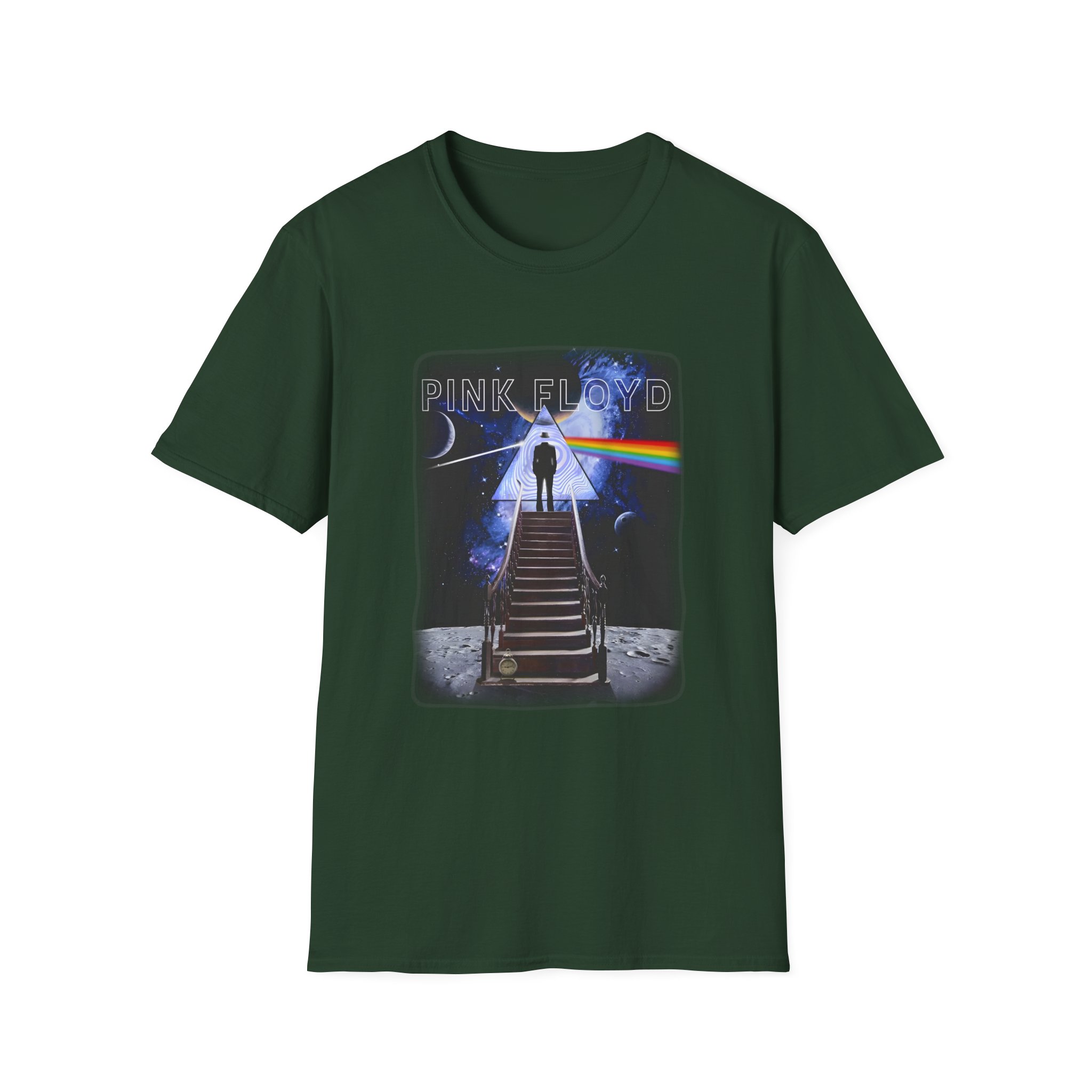 Pink Floyd Stairway to the Moon Unisex Softstyle T-shirt - Image 5