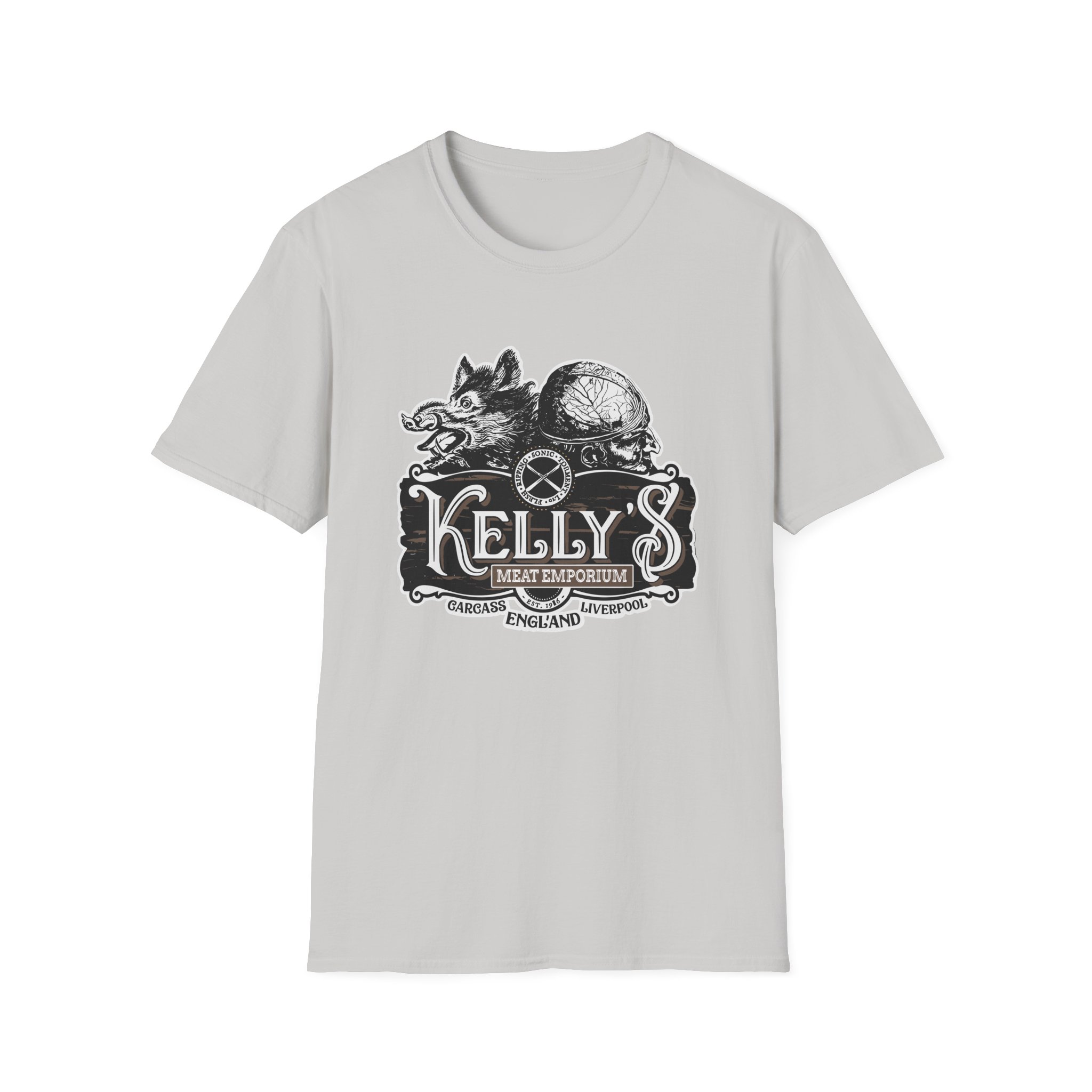 Carcass Kelly's Meat Emporium Unisex Softstyle T-Shirt - Image 5