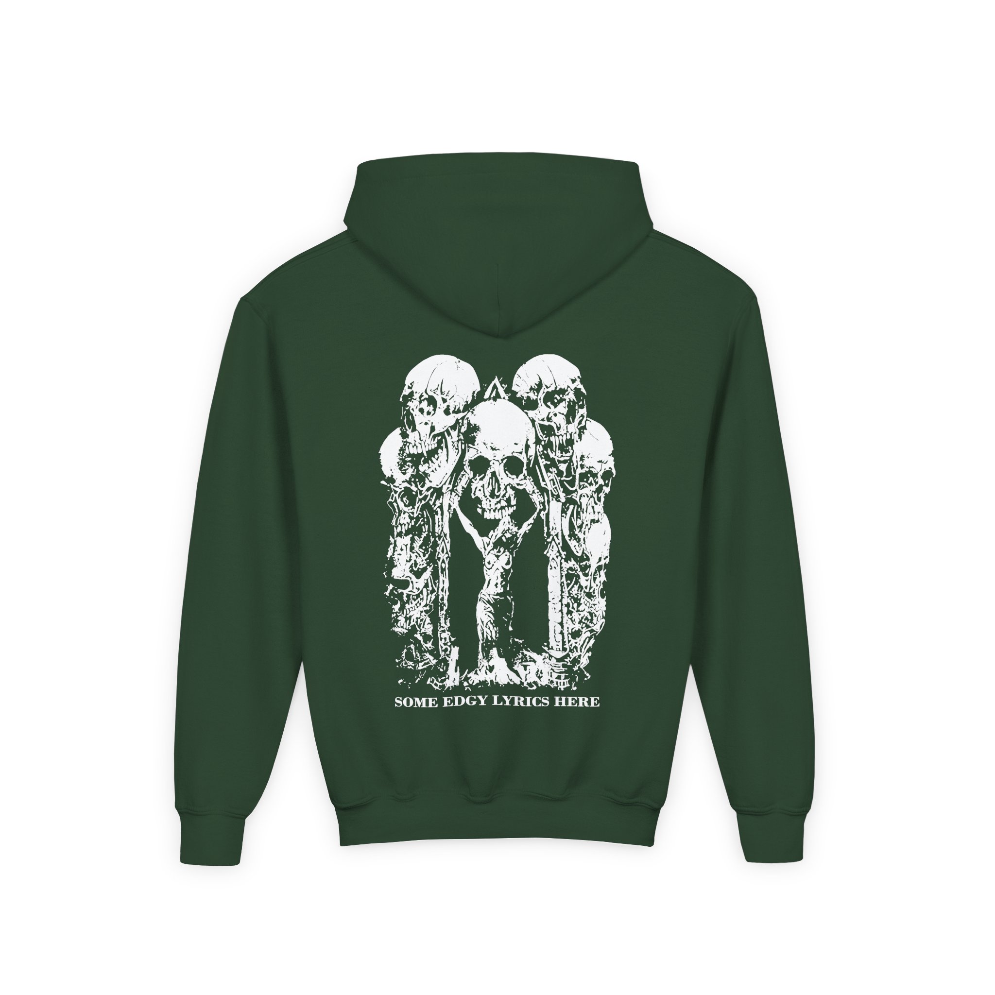 Paleface Swiss Edgy Halloween Youth Heavy Blend Hooded Sweatshirt - Image 6