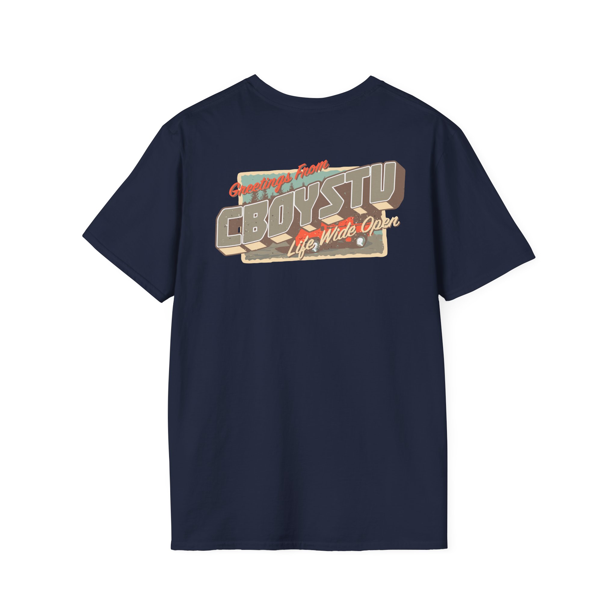Cboystv Postcard Unisex Softstyle T-Shirt - Image 20