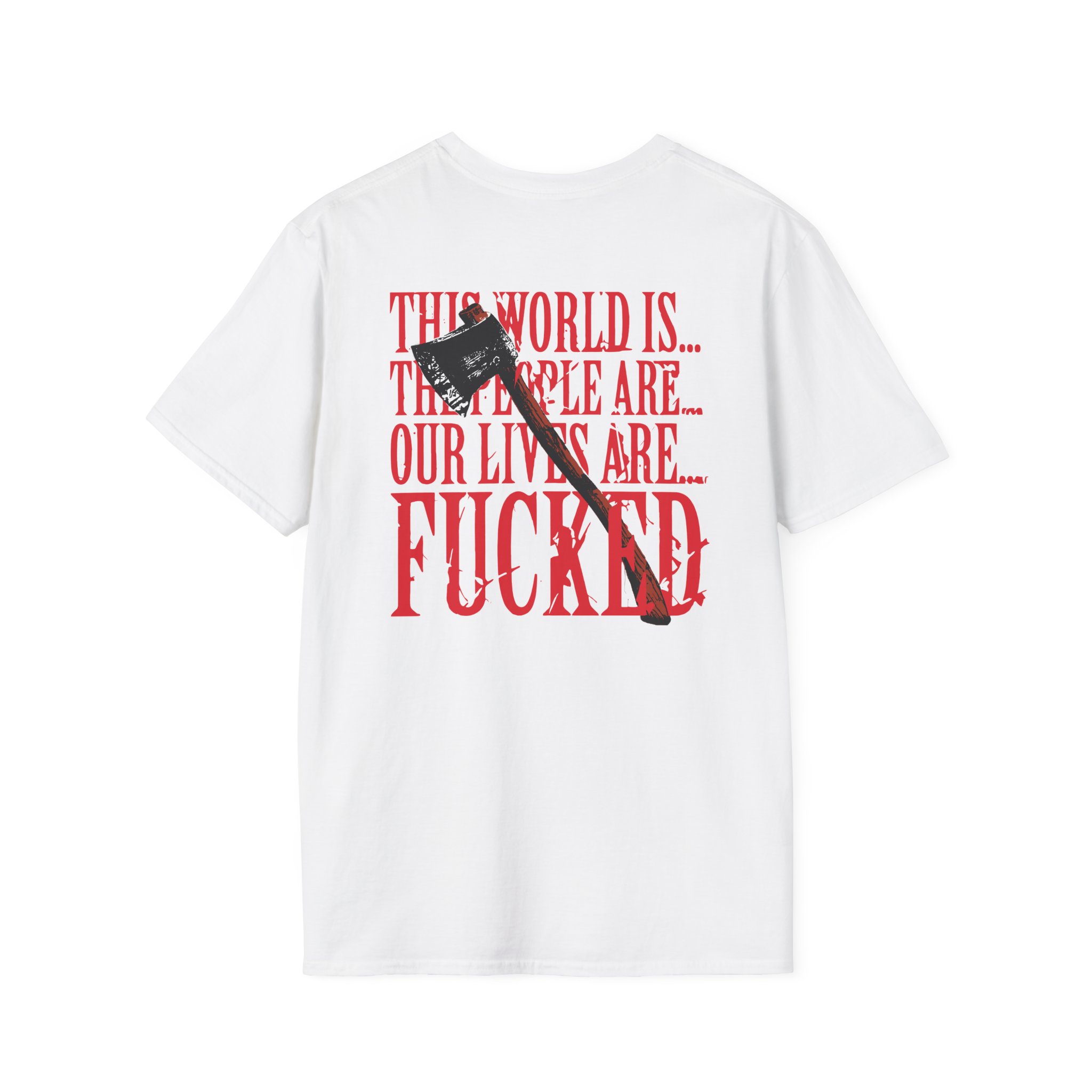 Paleface Swiss This World is Unisex Softstyle T-Shirt - Image 4
