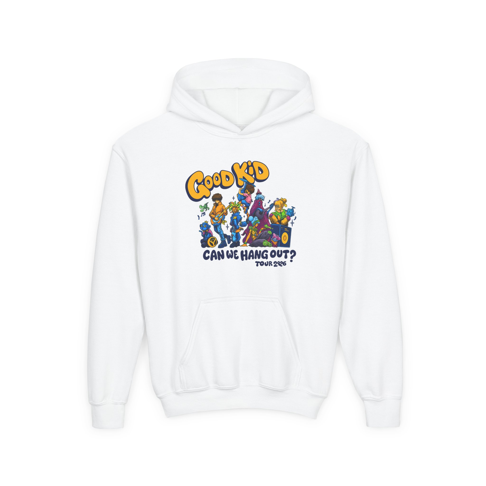 Good Kid Can We Hang Out Youth Heavy Blend Hooded Sweatshirt