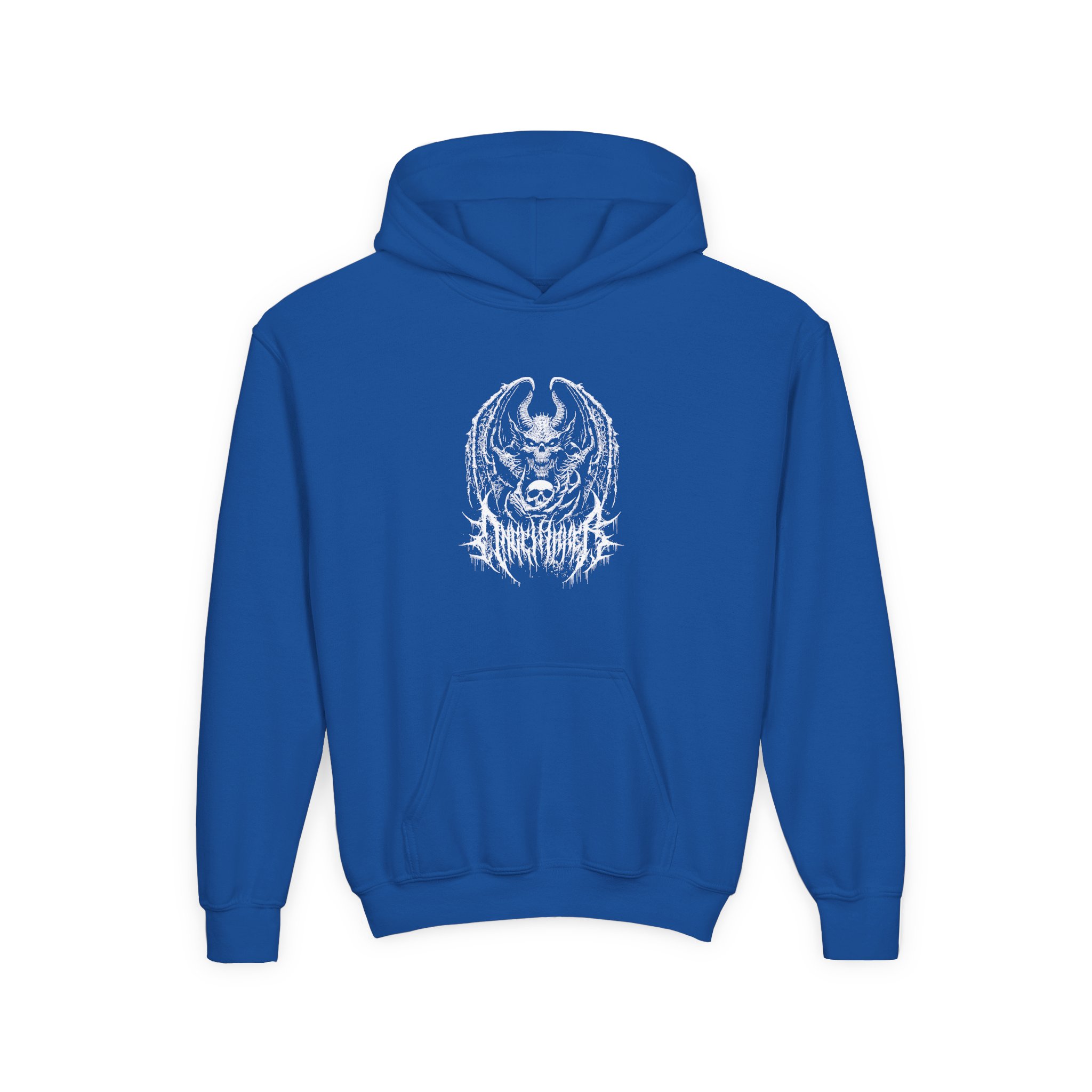 Angelmaker Grim Bat Youth Heavy Blend Hooded Sweatshirt - Image 9