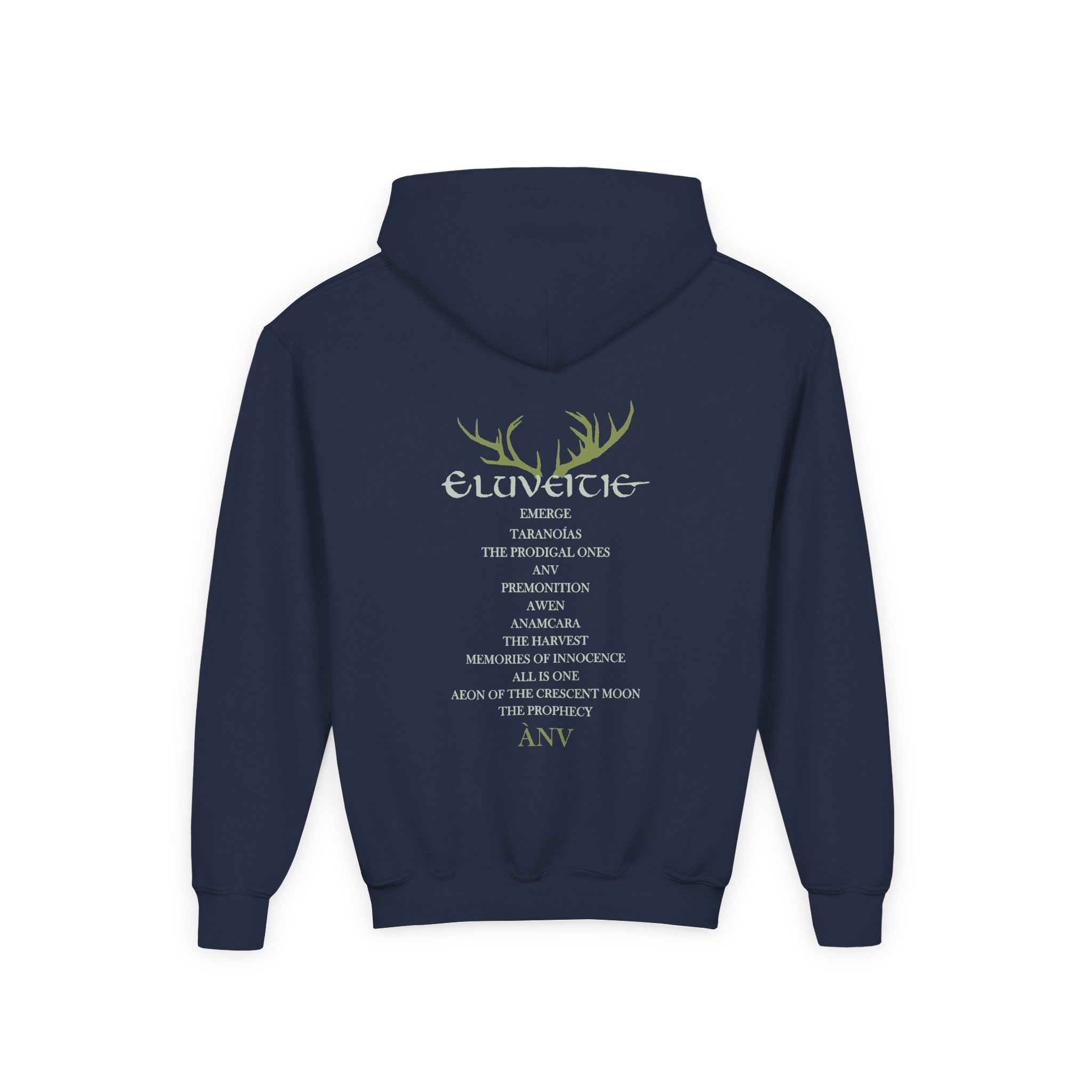 Eluveitie Anv Cover Youth Heavy Blend Hooded Sweatshirt - Image 6