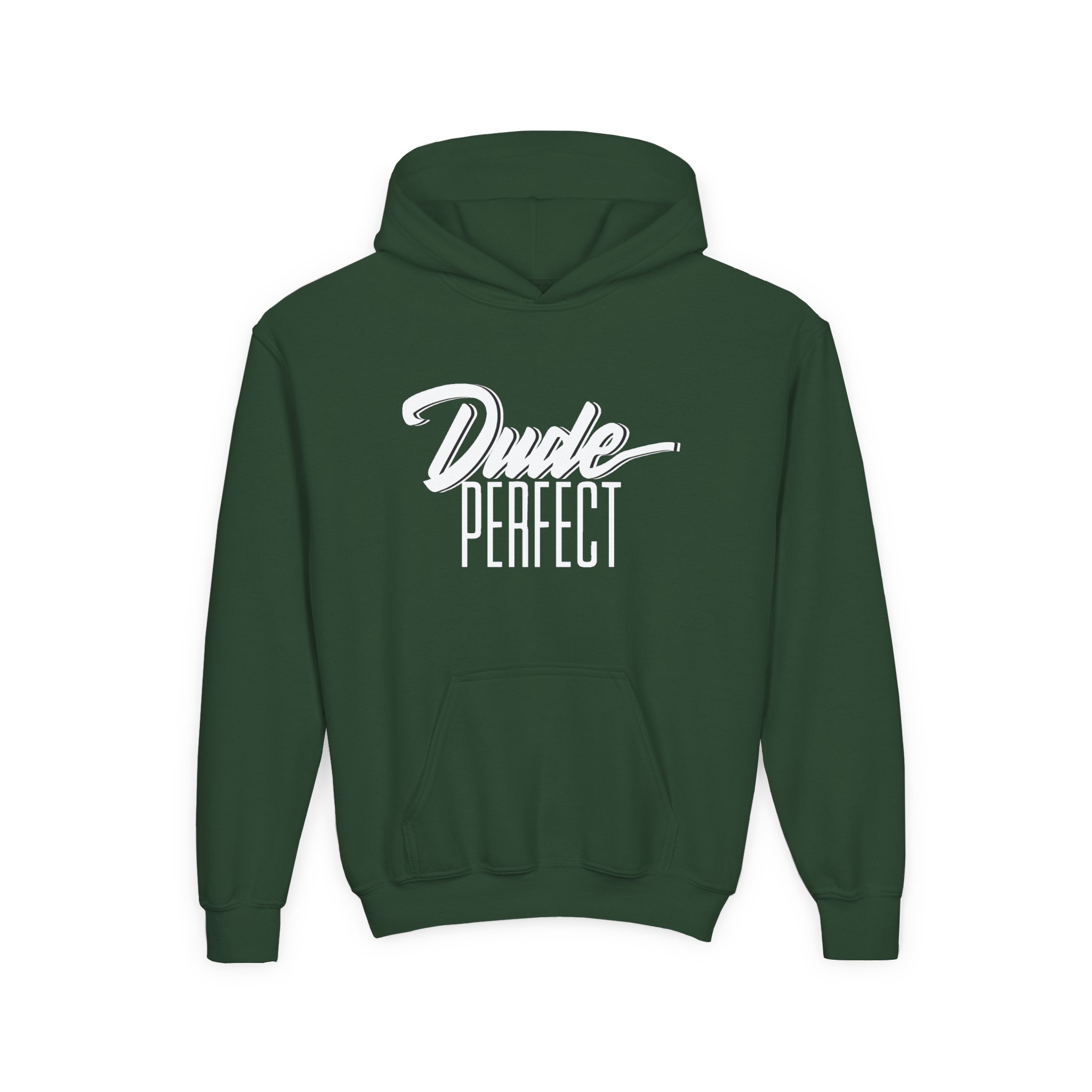 Dude Perfect Dude Script Youth Heavy Blend Hooded Sweatshirt - Image 5