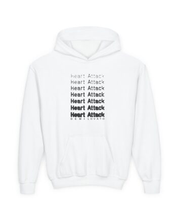 D L Heart Attack Anniversary Youth Heavy Blend Hooded Sweatshirt