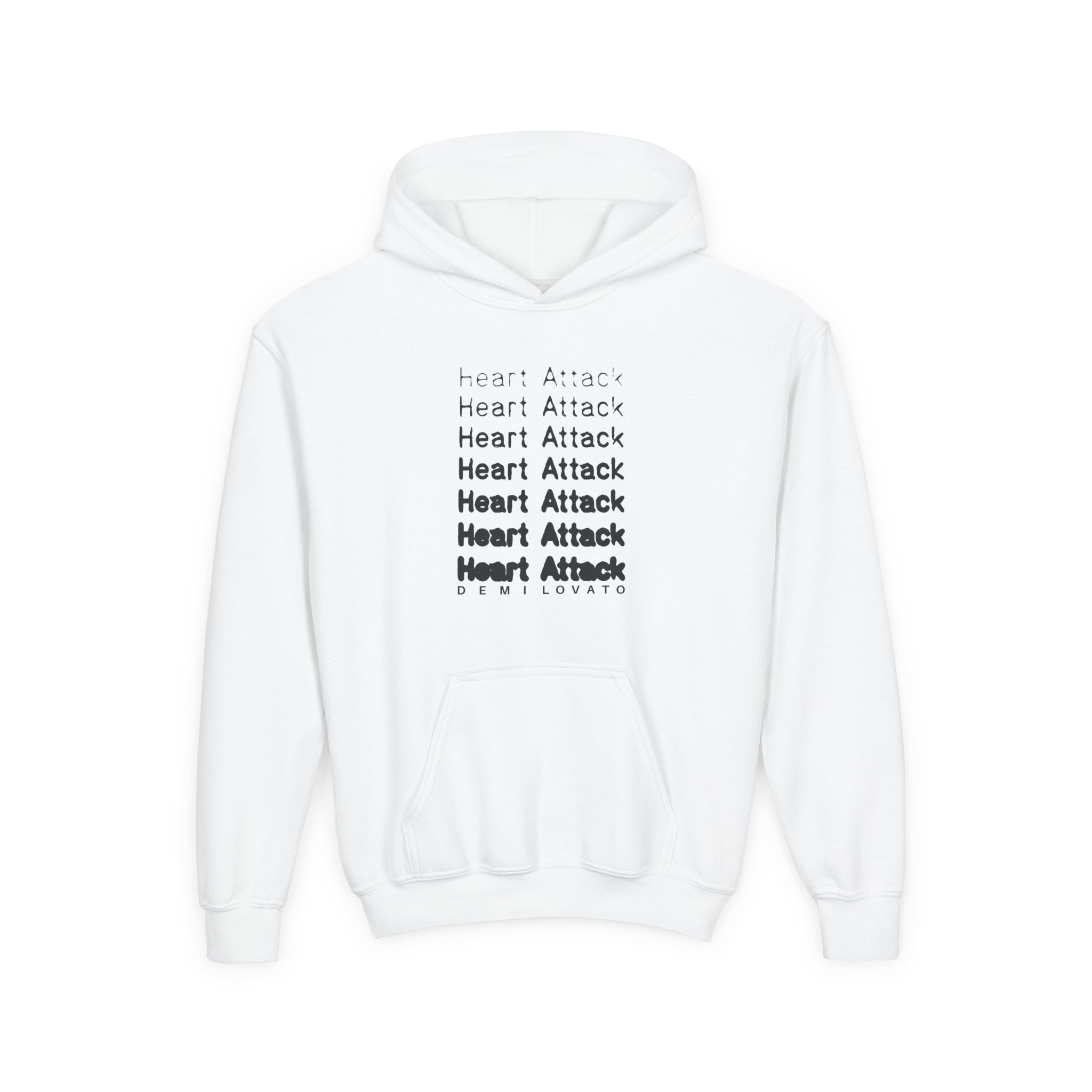 D L Heart Attack Anniversary Youth Heavy Blend Hooded Sweatshirt