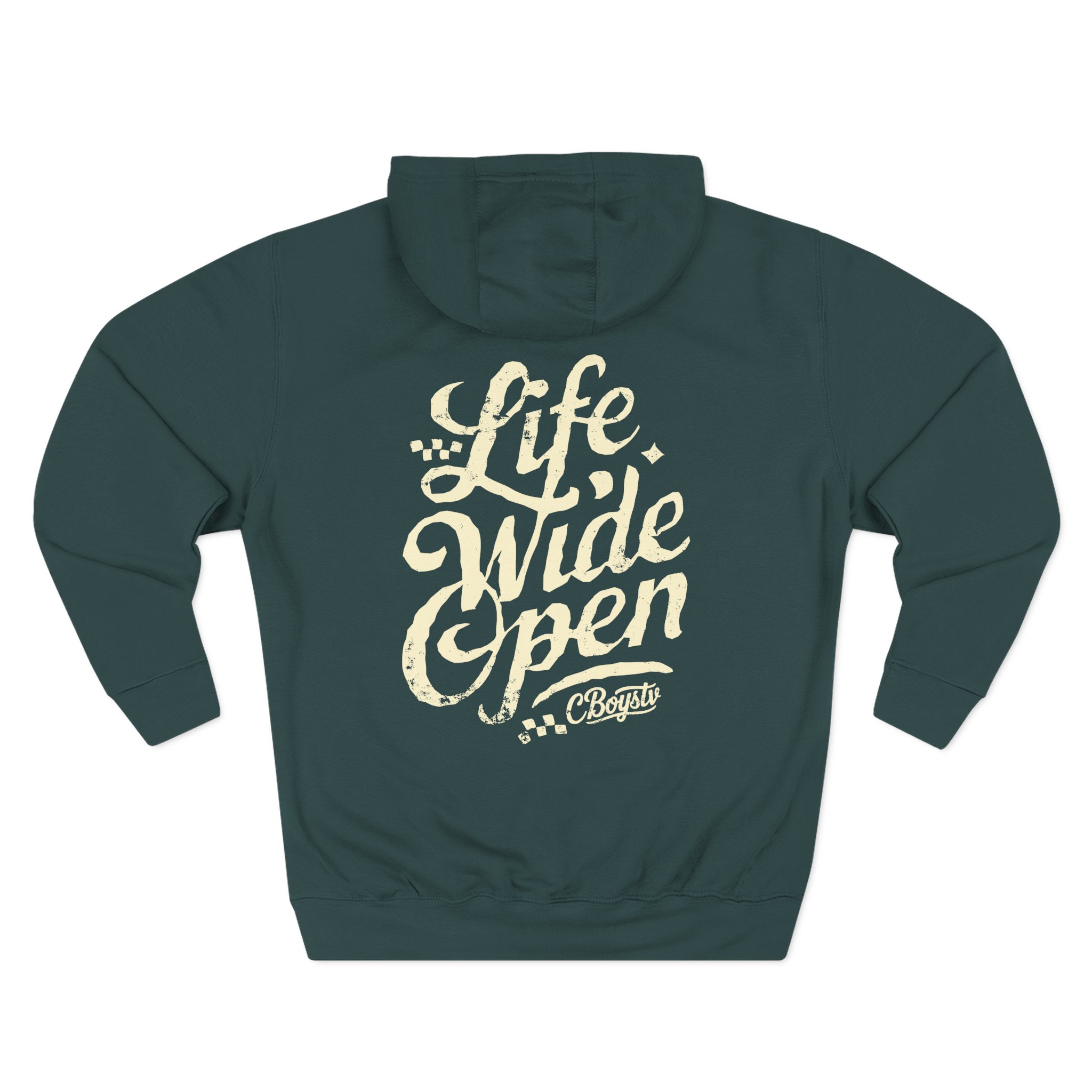Cboystv Tan Script Three-Panel Fleece Hoodie - Image 8