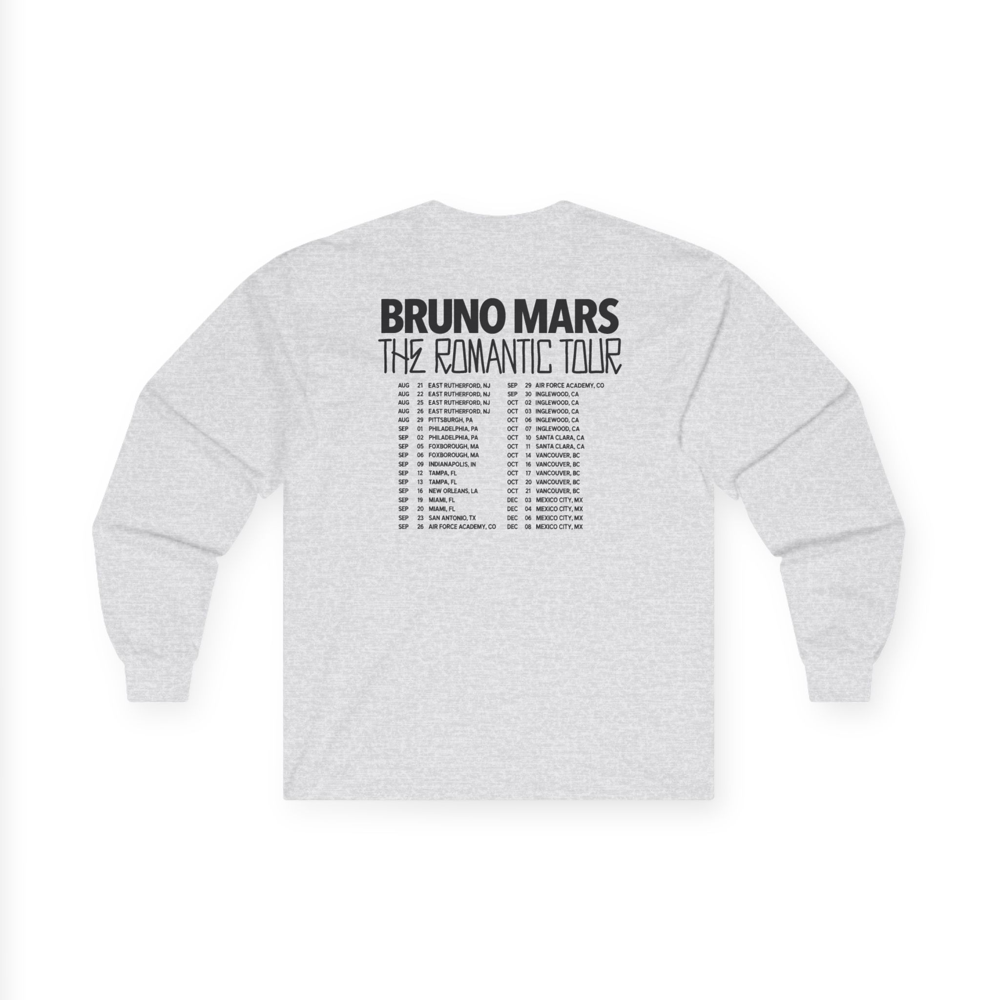 Bruno Mars the Romantic Tour Unisex Ultra Cotton Long Sleeve Tee - Image 4