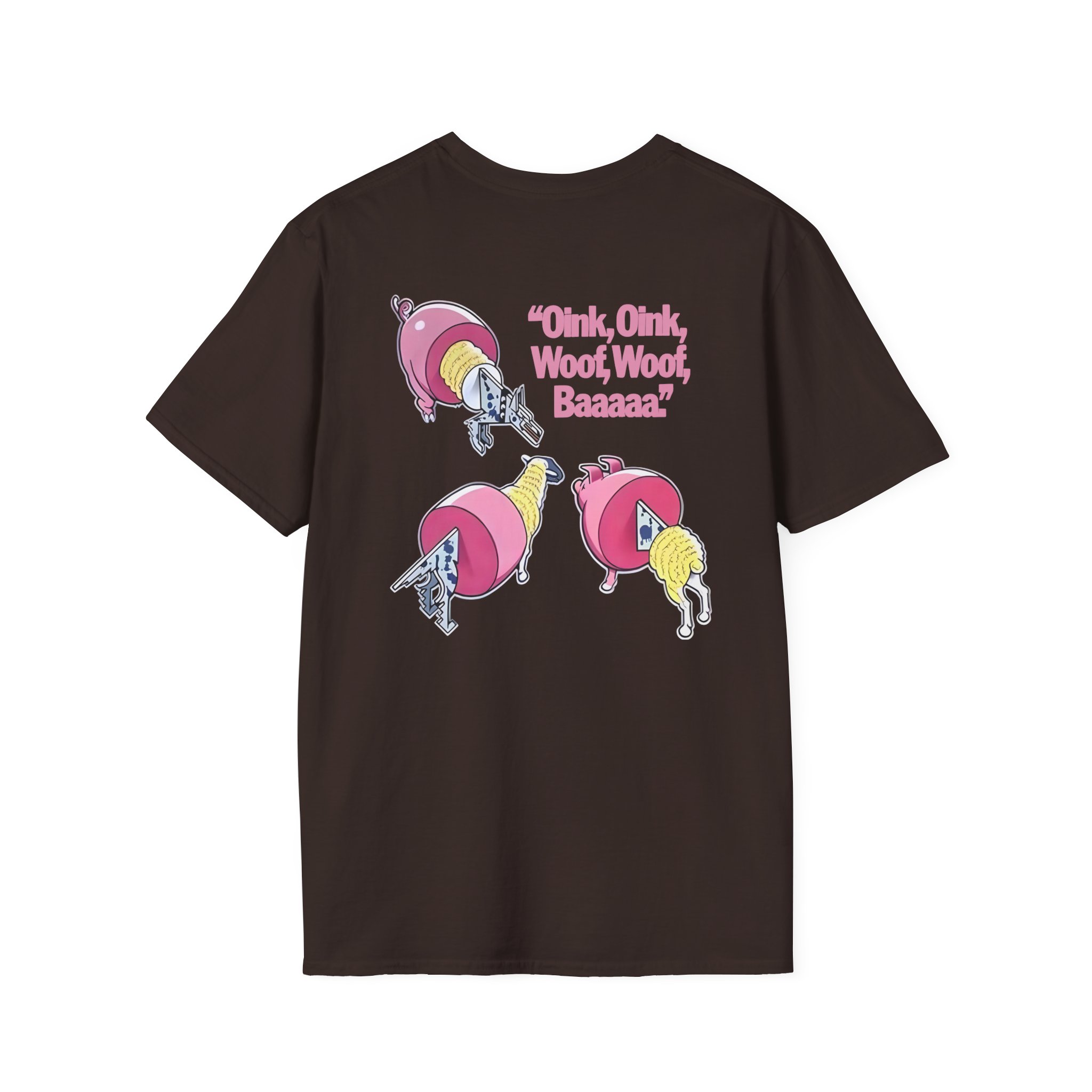 Pink Floyd Animals Oink Oink Unisex Softstyle T-Shirt - Image 4
