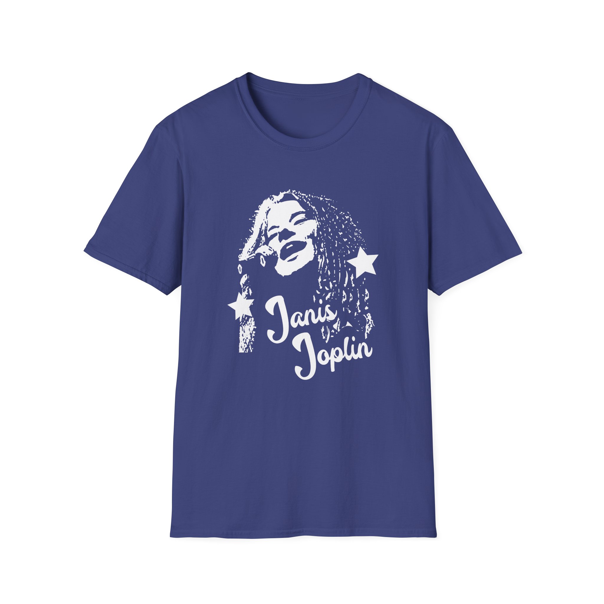 Janis Joplin Photo Unisex Softstyle T-Shirt - Image 5