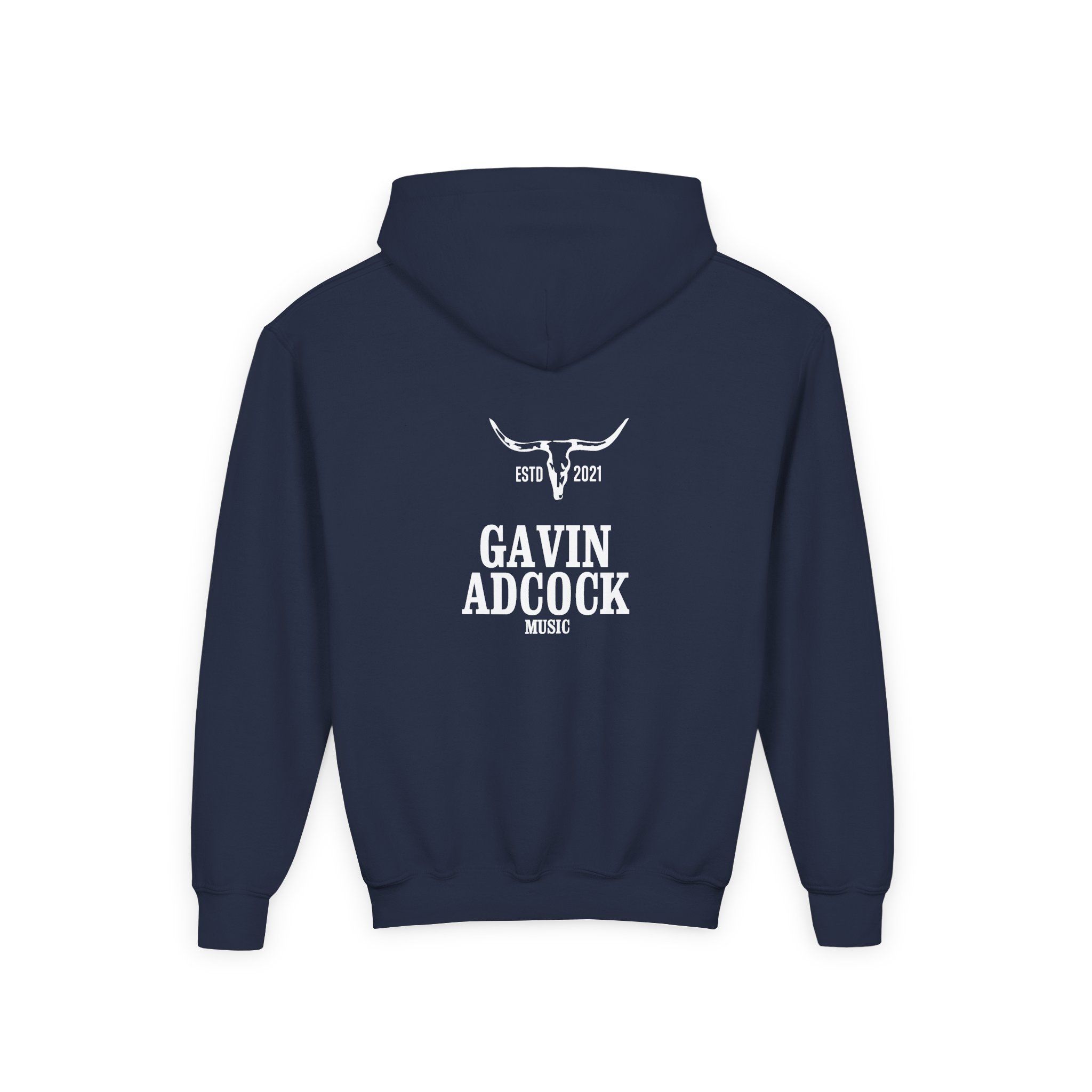 Gavin Adcock a Cigarette Black Photo Youth Heavy Blend Hooded Sweatshirt - Image 4