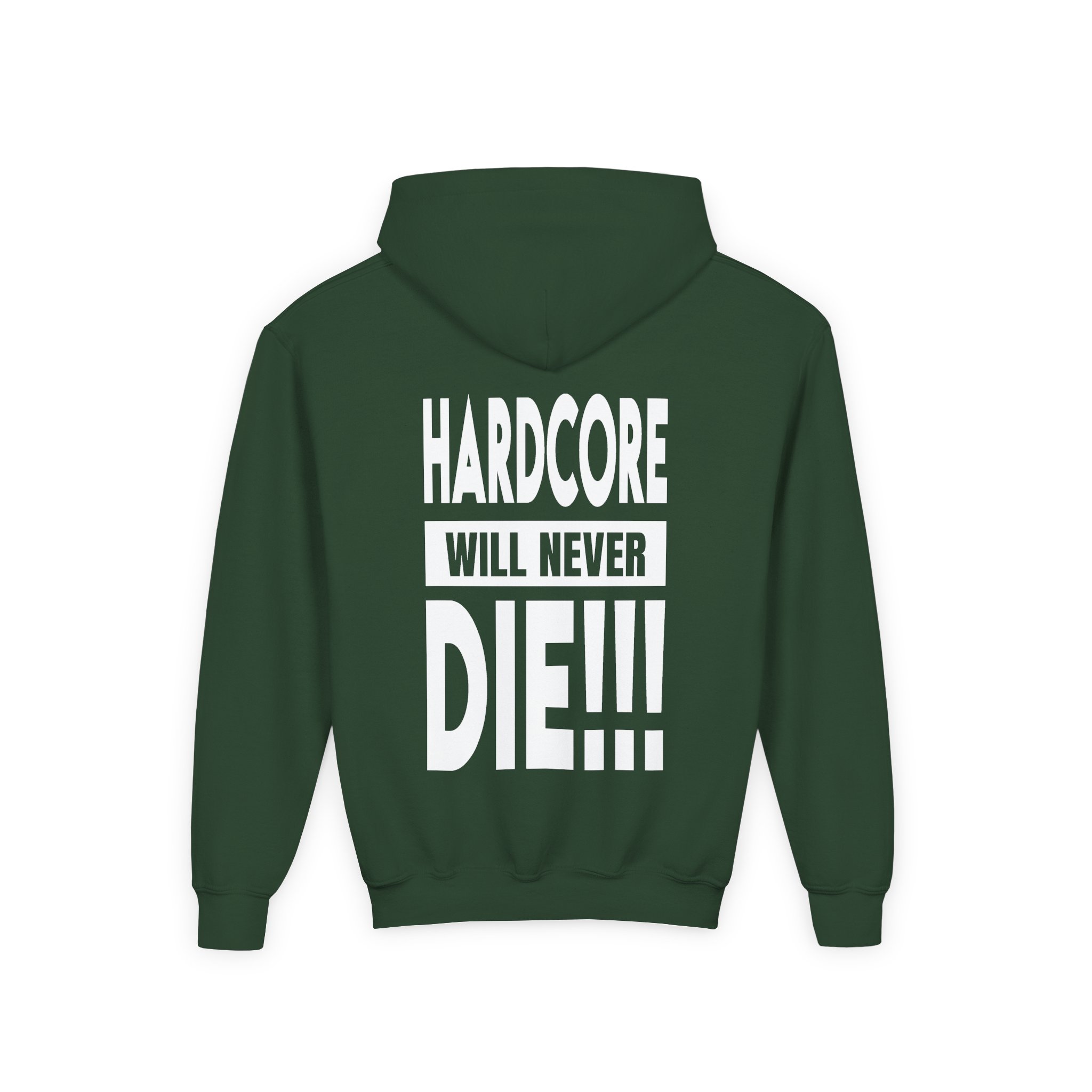 Thunderdome Hardcore Will Never Die Youth Heavy Blend Hooded Sweatshirt - Image 4