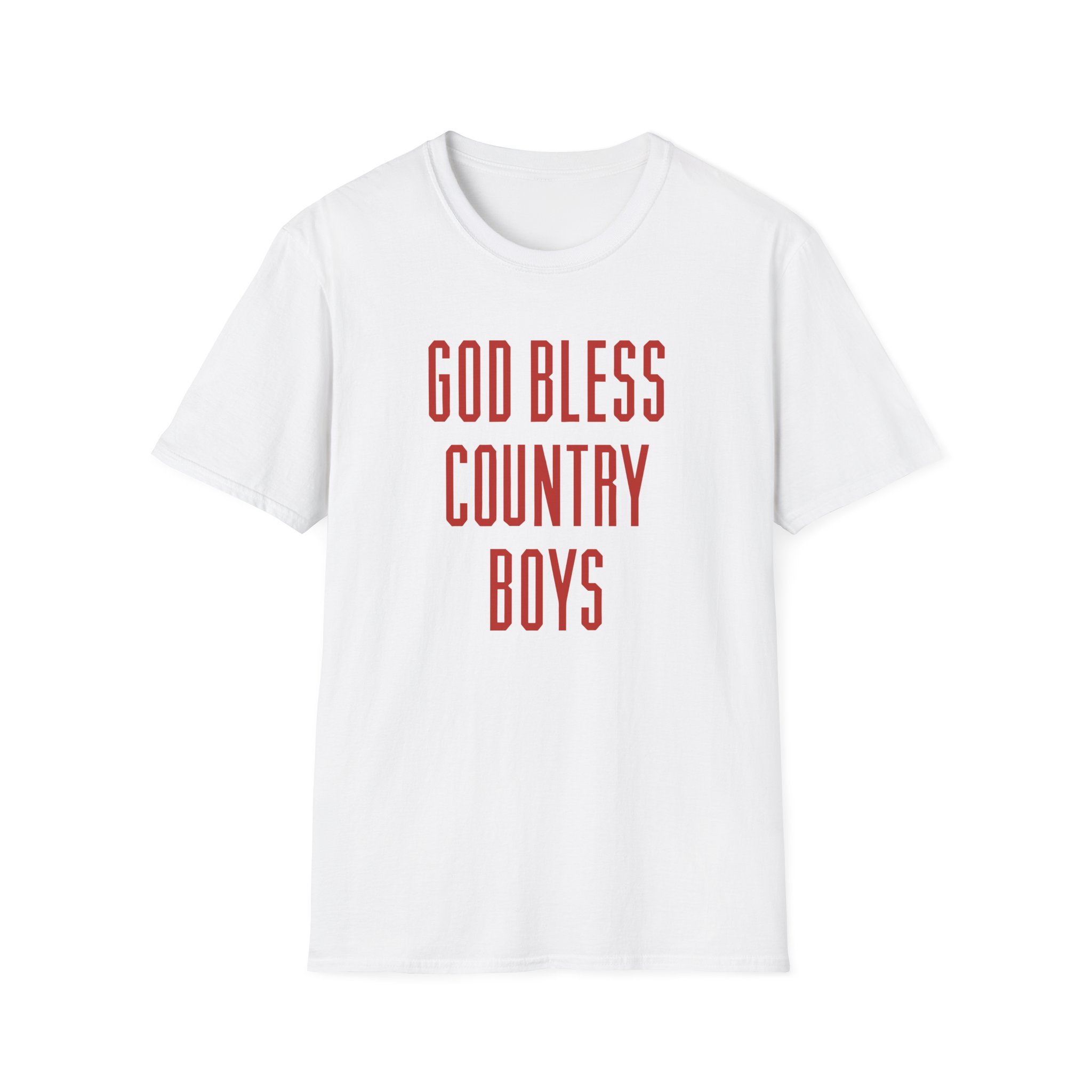 Hd God Bless Country Boys Unisex Softstyle T-Shirt - Image 3