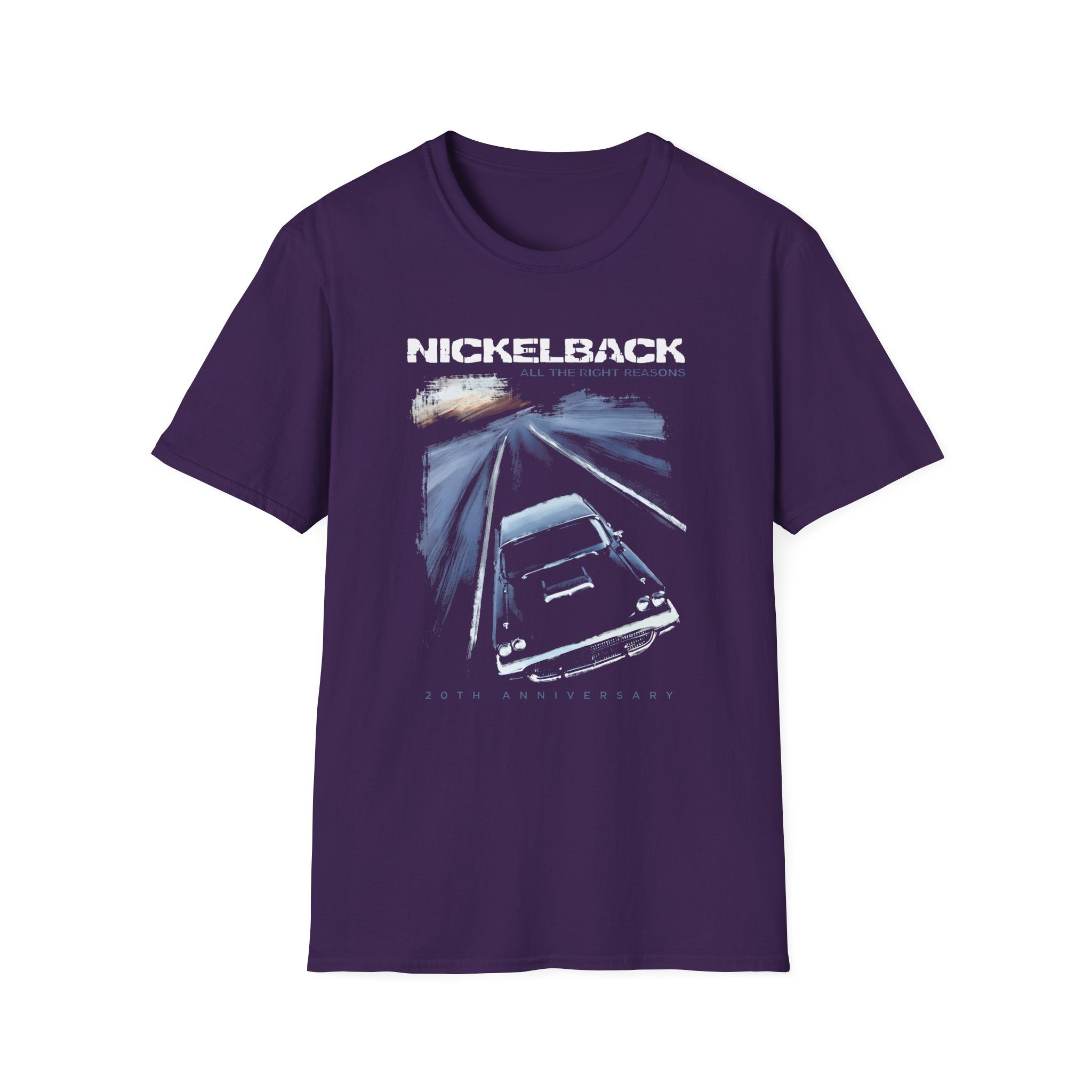 Nickelback Atrr 20th Anniversary Cover Unisex Softstyle T-Shirt - Image 7