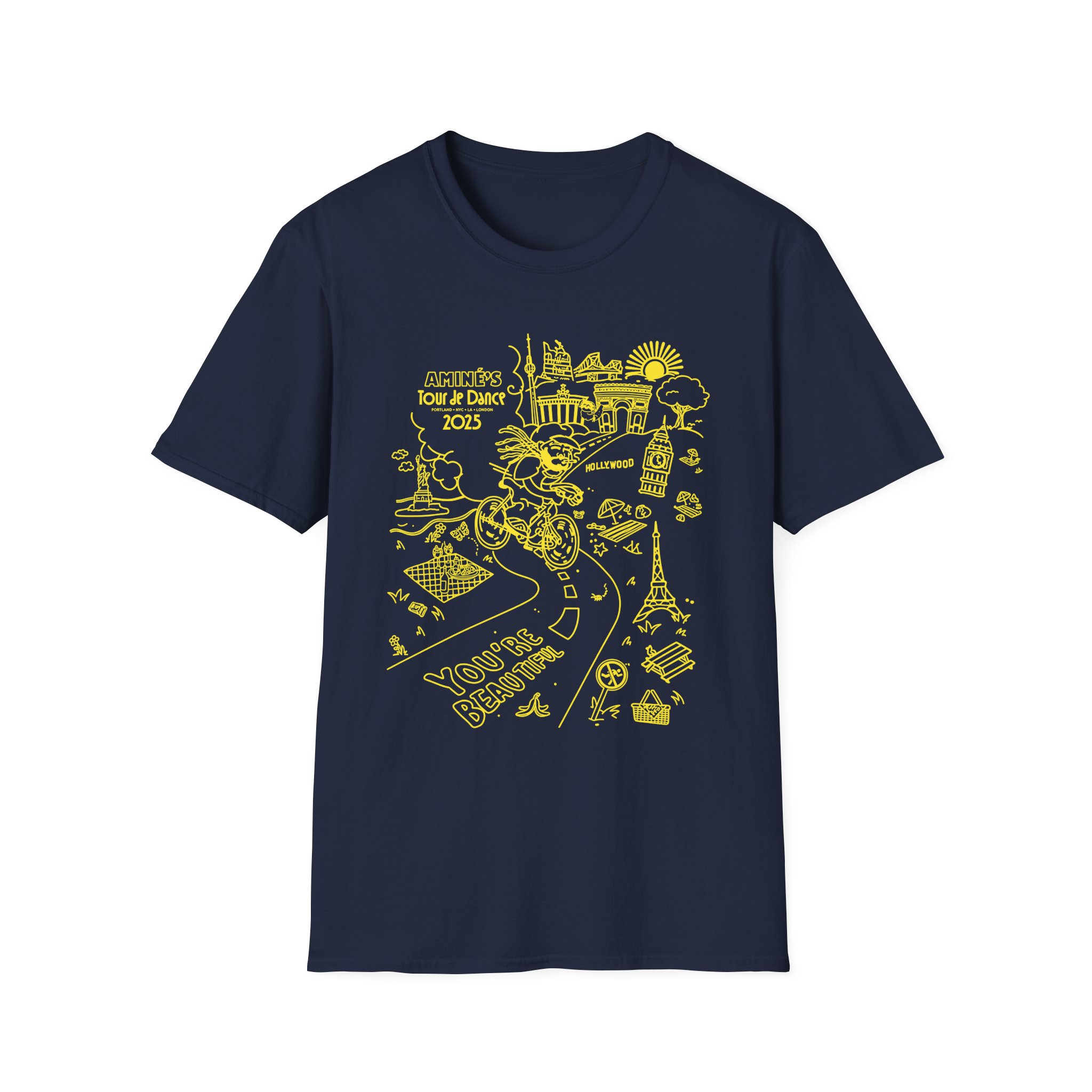 Aminé You're Beautiful Tour Unisex Softstyle T-Shirt - Image 17