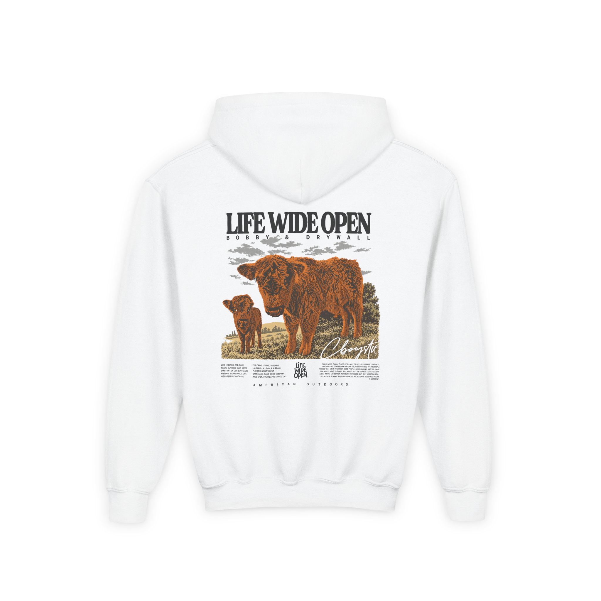 Cboystv Bobby Drywall Youth Heavy Blend Hooded Sweatshirt - Image 2