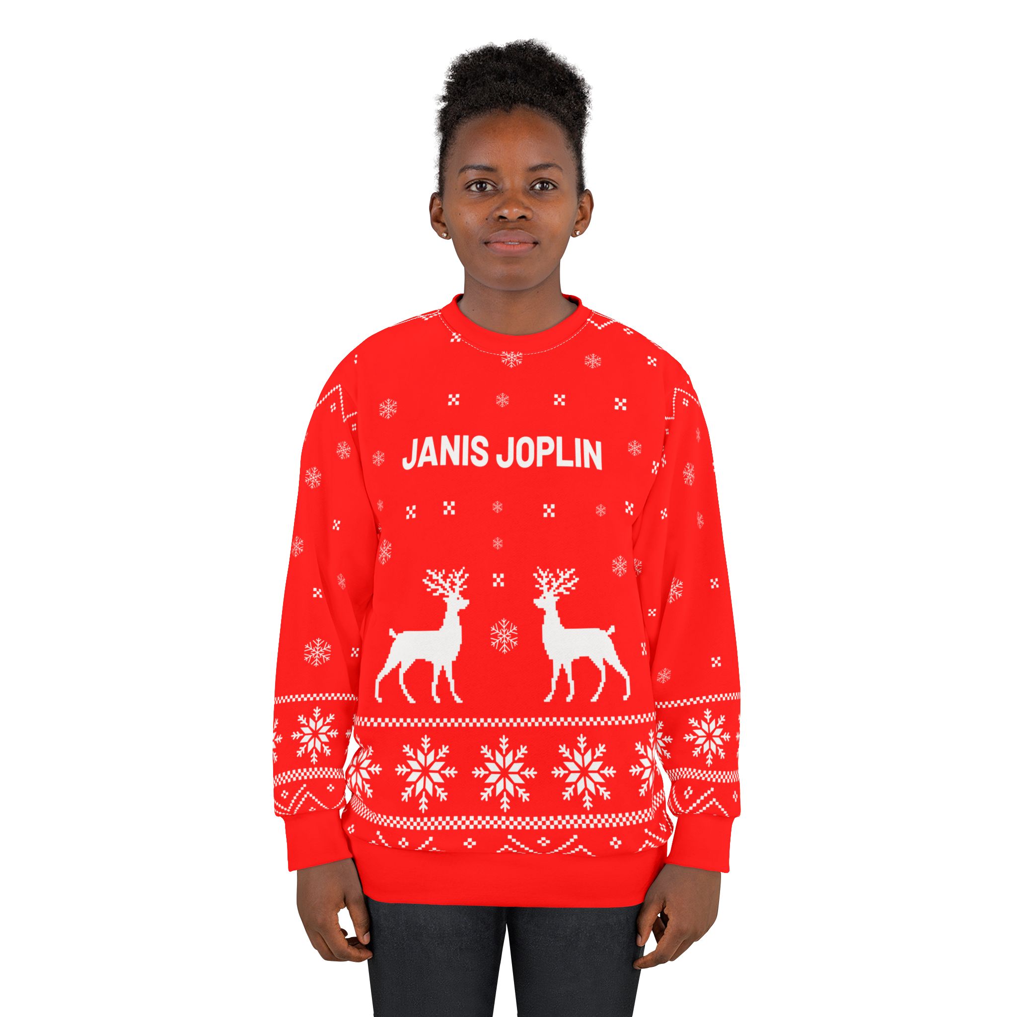 Janis Joplin Unisex Sweatshirt (AOP) - Image 4