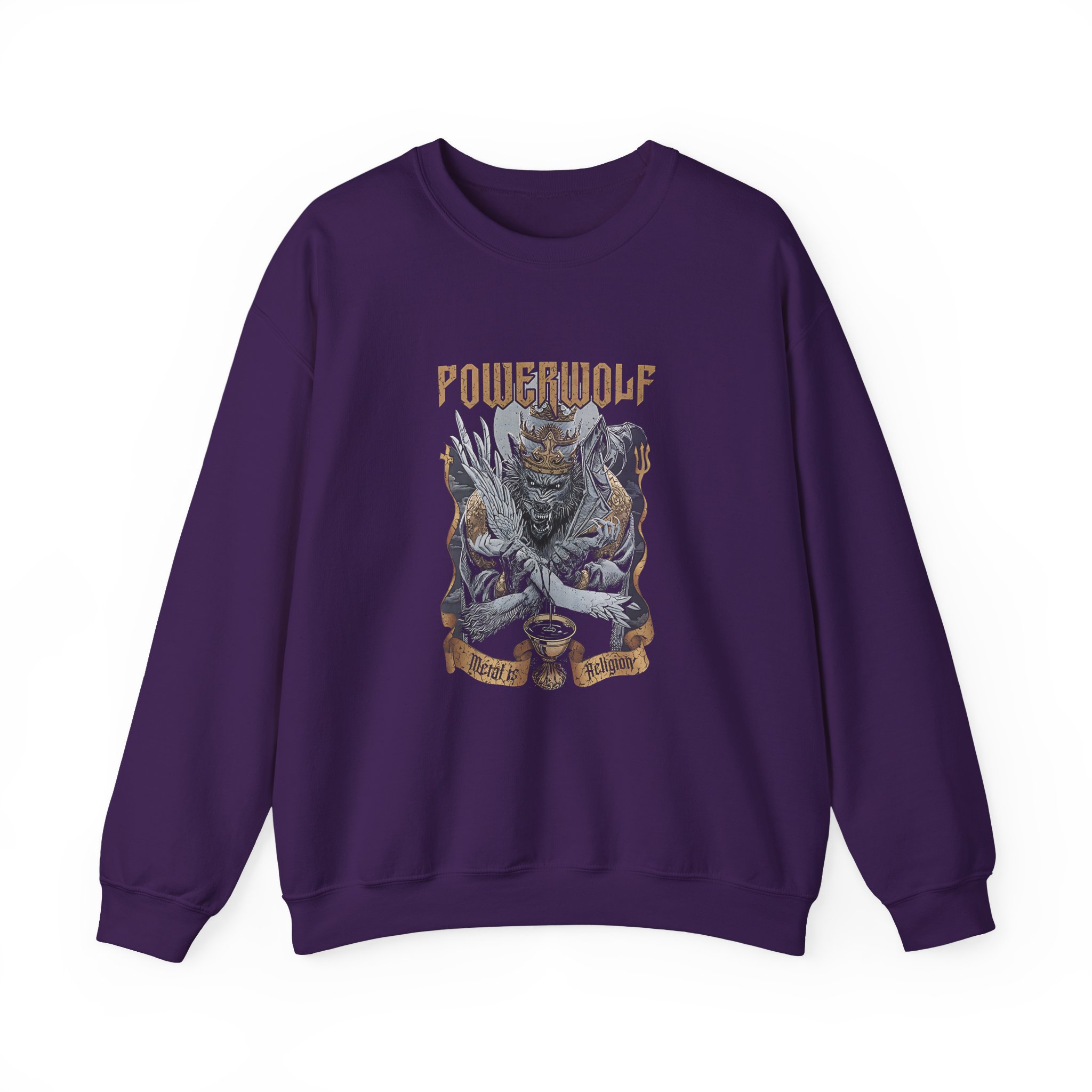 Powerwolf Wake Up The Wicked Cover Unisex Heavy Blend™ Crewneck Sweatshirt - Image 7