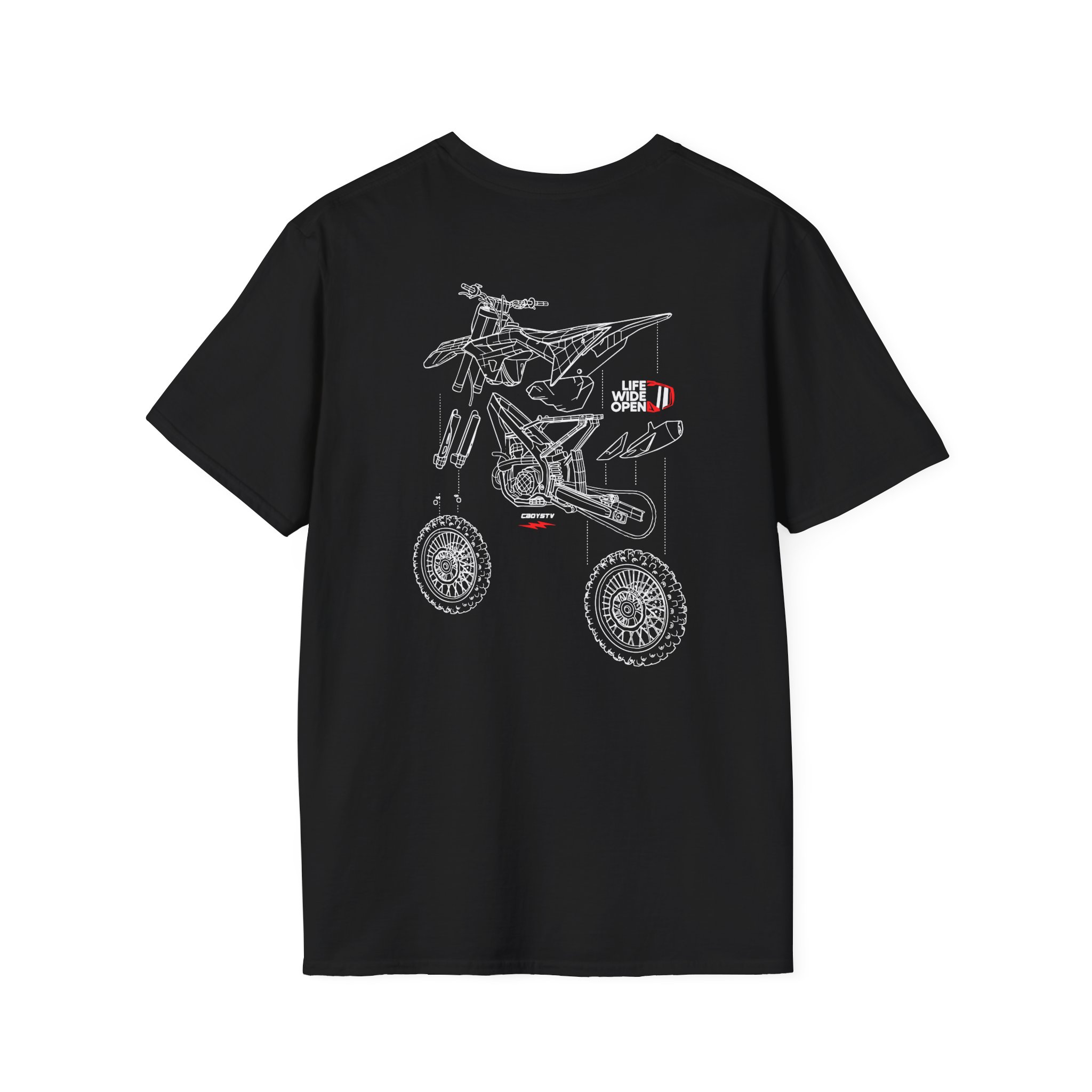 Cboystv Dirtbike Blowup Unisex Softstyle T-Shirt - Image 2