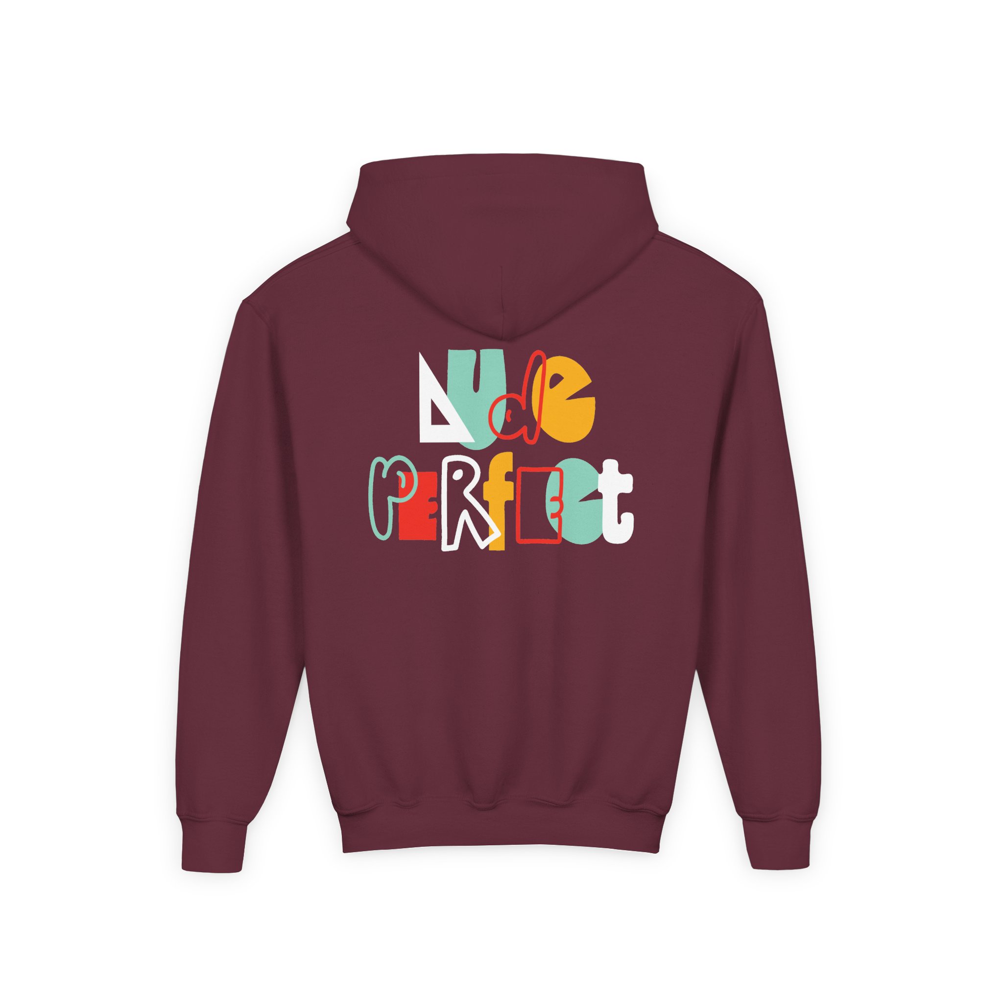 Dude Perfect Shape Youth Heavy Blend Hooded Sweatshirt - Image 4