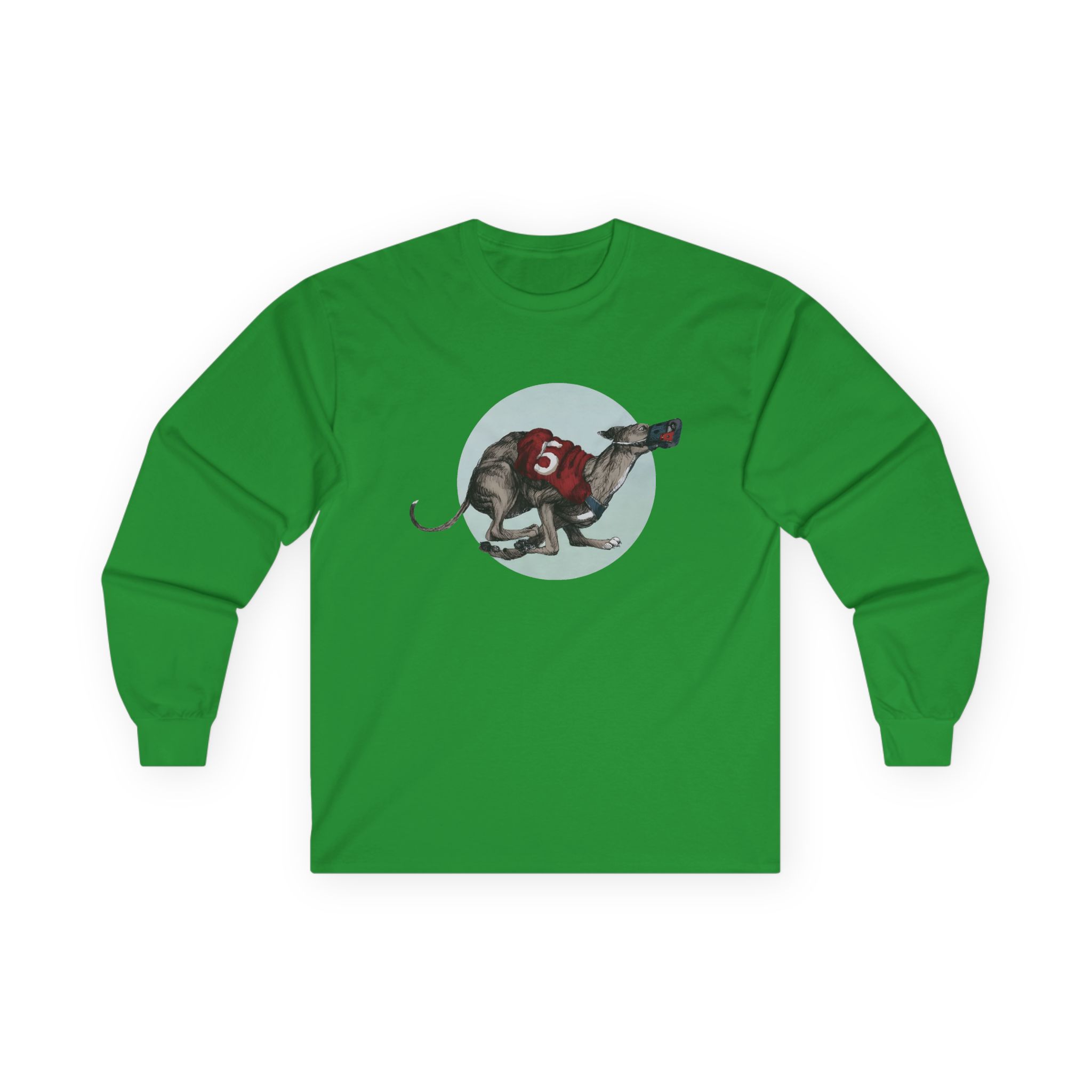 Greyhound Heather Smoke Unisex Ultra Cotton Long Sleeve Tee - Image 5