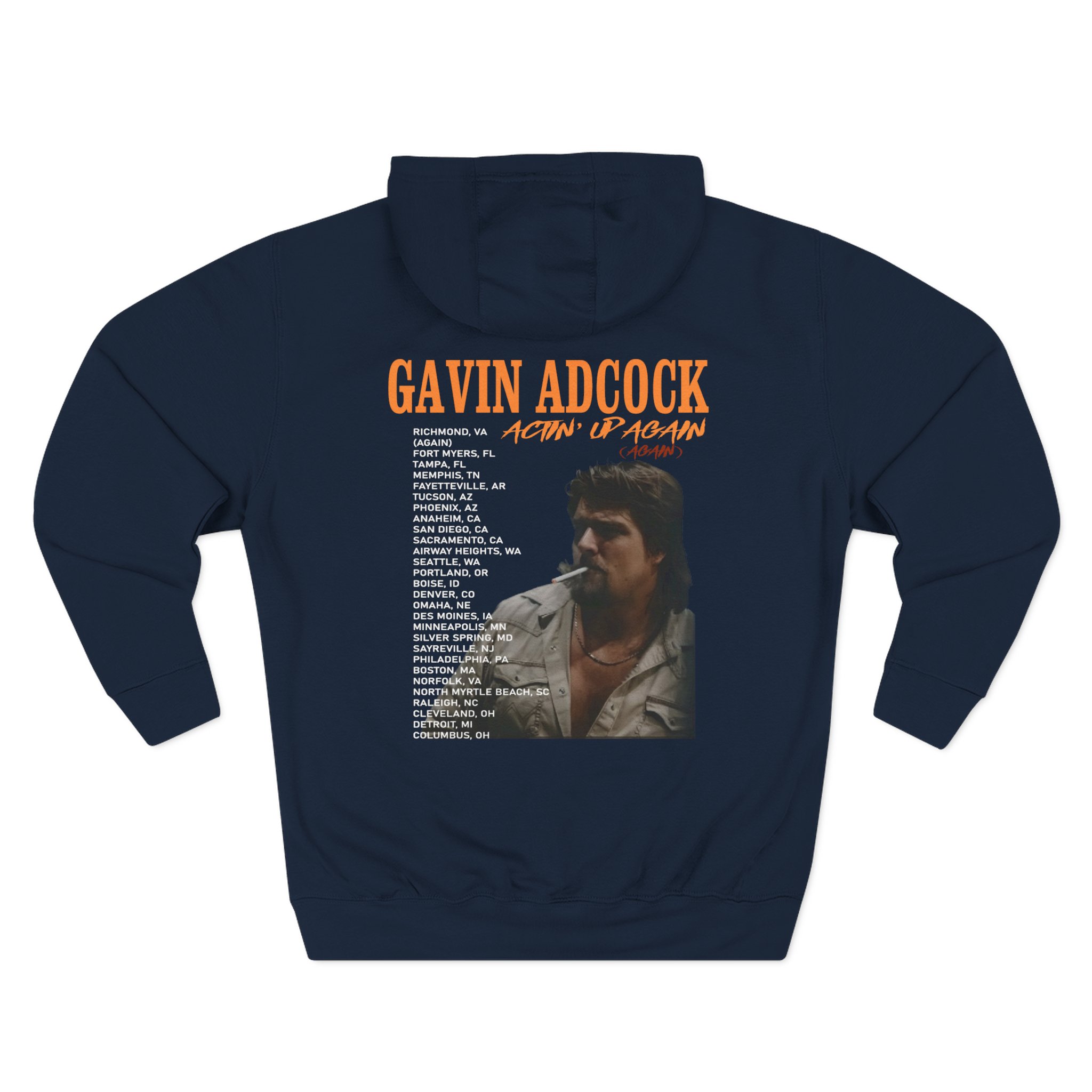 Gavin Adcock Actin' Up Again Tour Three-Panel Fleece Hoodie - Image 4
