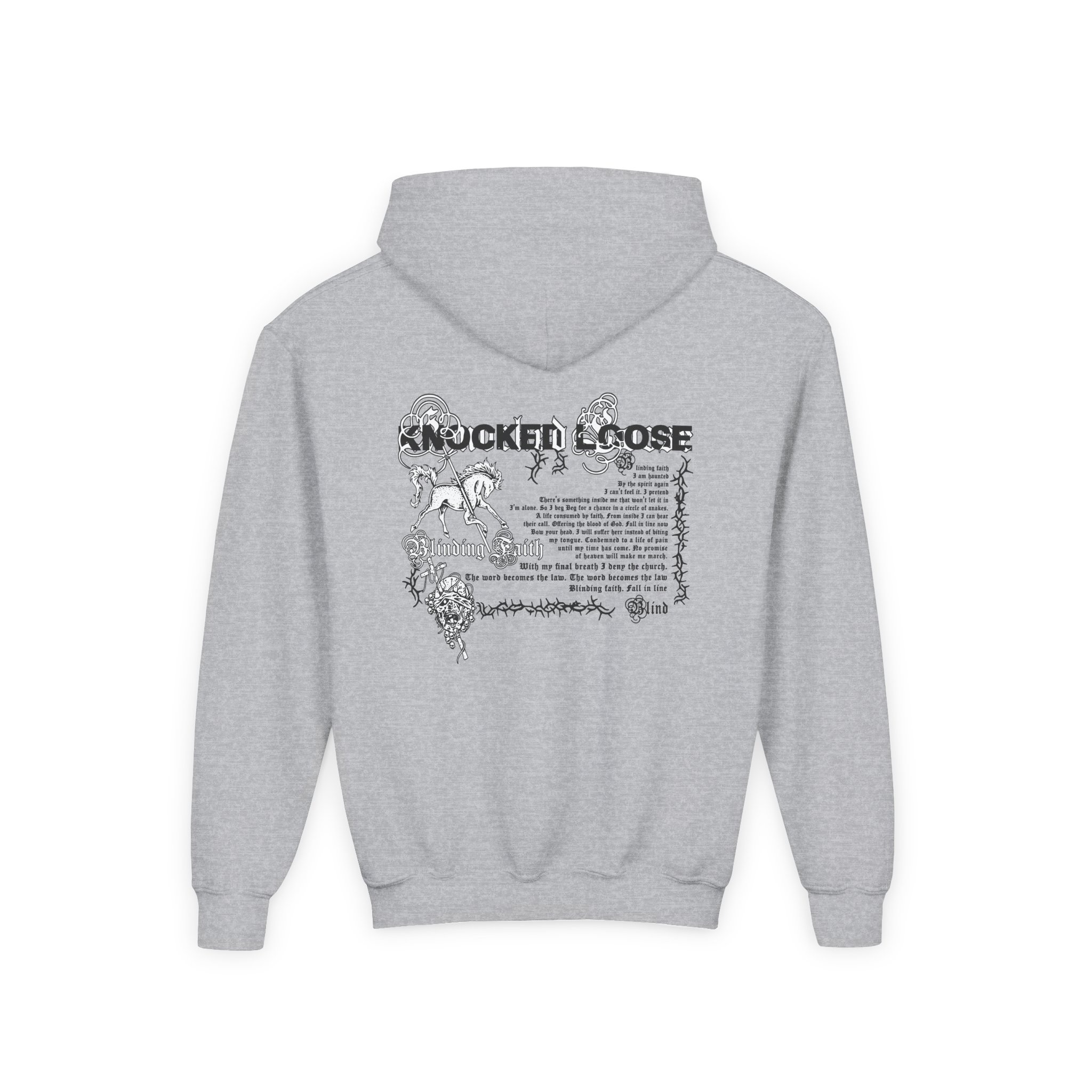 Knocked Loose Blinding Faith Youth Heavy Blend Hooded Sweatshirt - Image 4