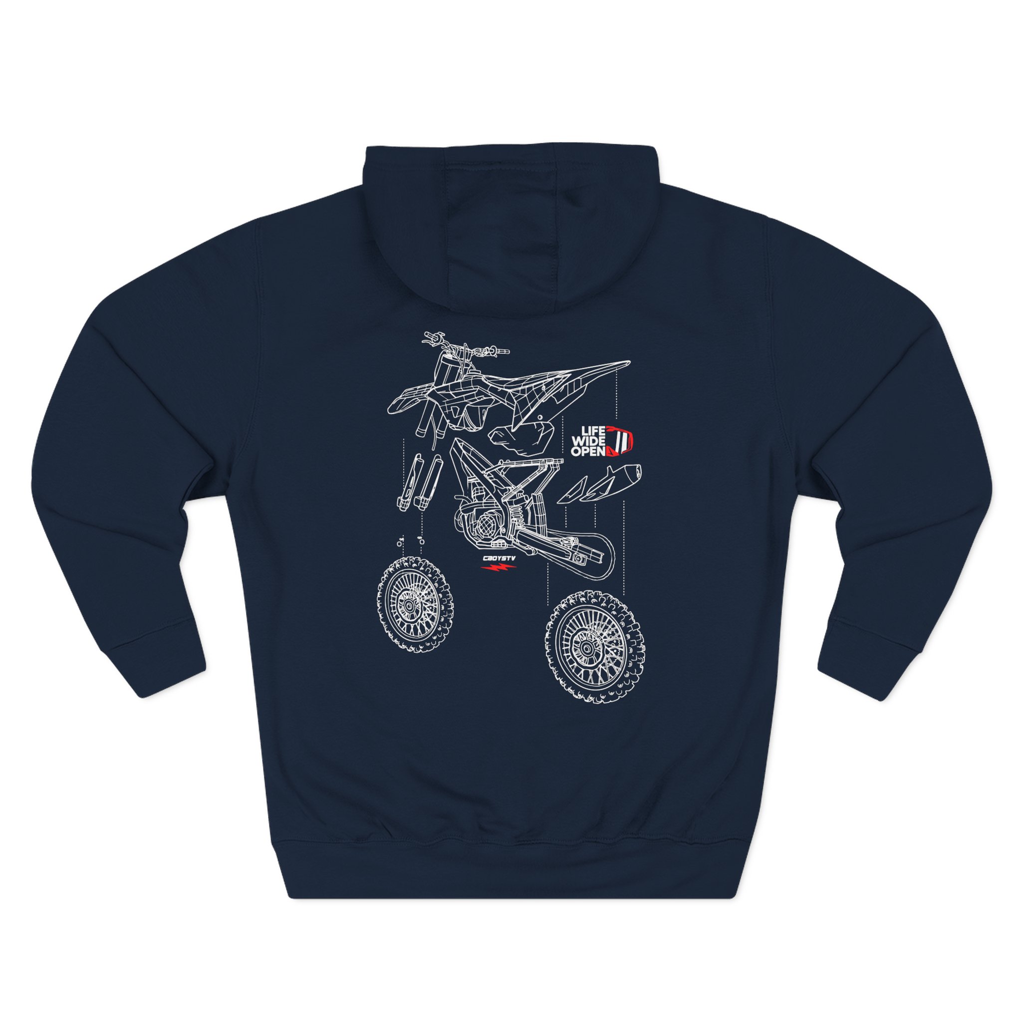 Cboystv Dirtbike Blowup Three-Panel Fleece Hoodie - Image 12