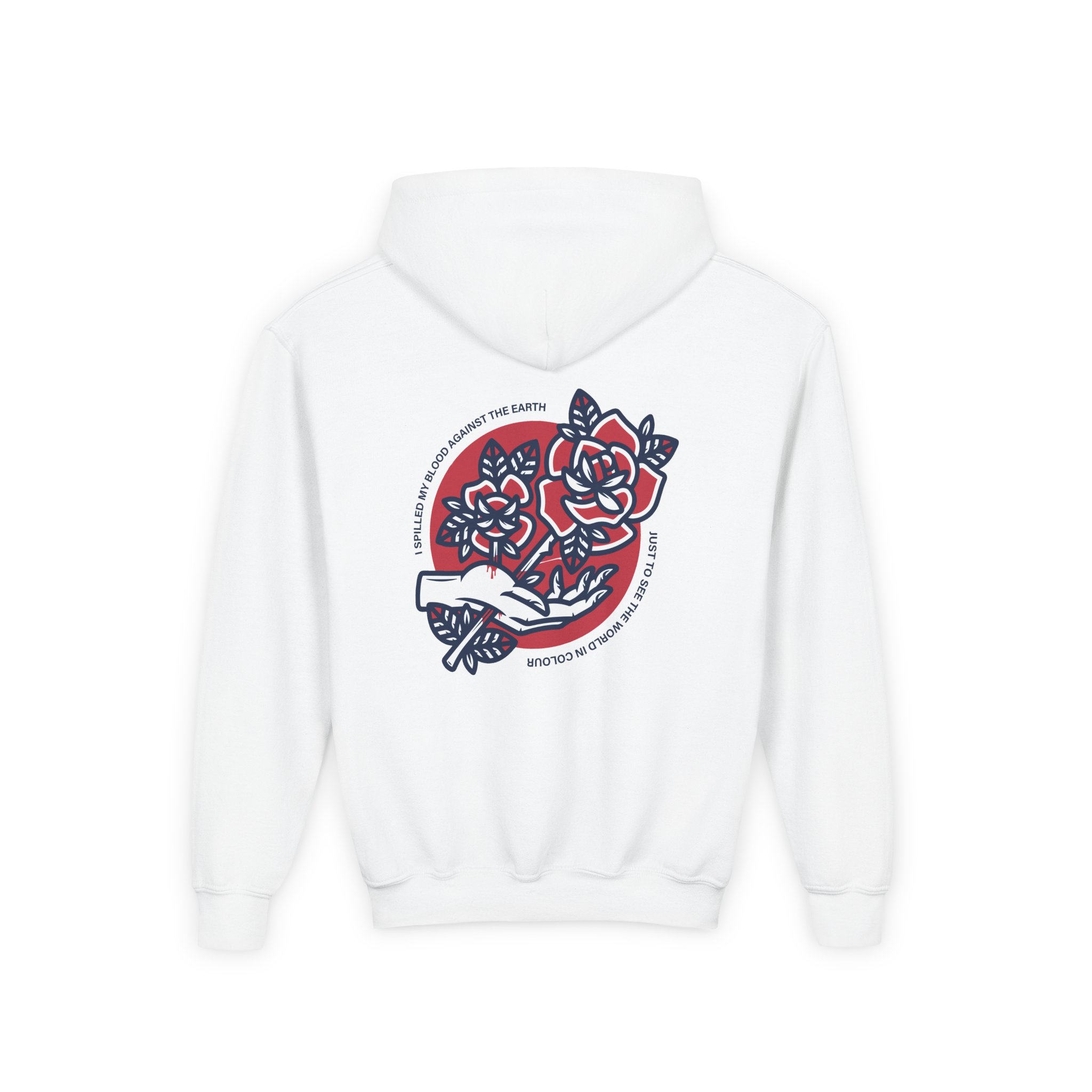 Polaris Rose Youth Heavy Blend Hooded Sweatshirt - Image 2