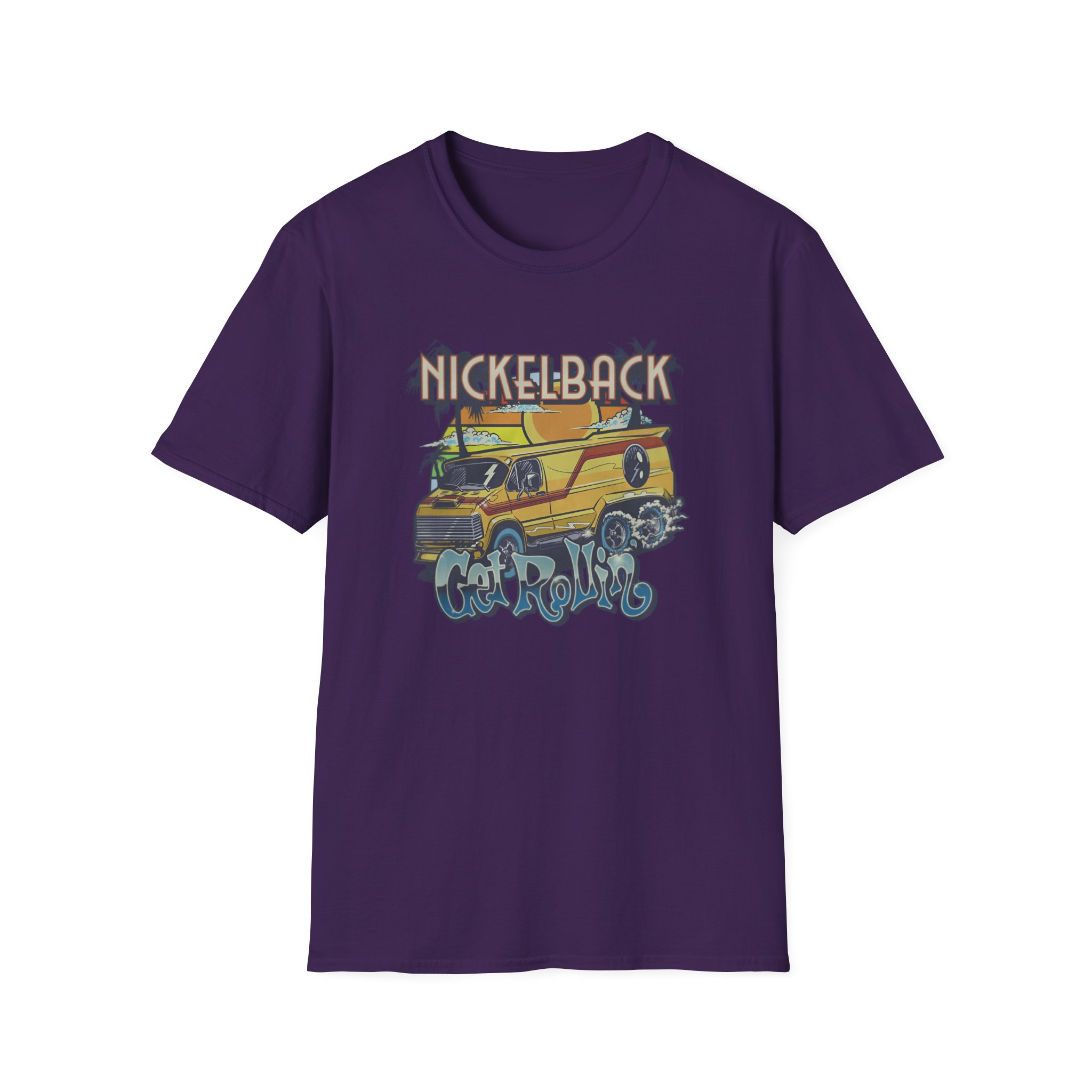 Nickelback Get Rollin Cover Unisex Softstyle T-Shirt - Image 9