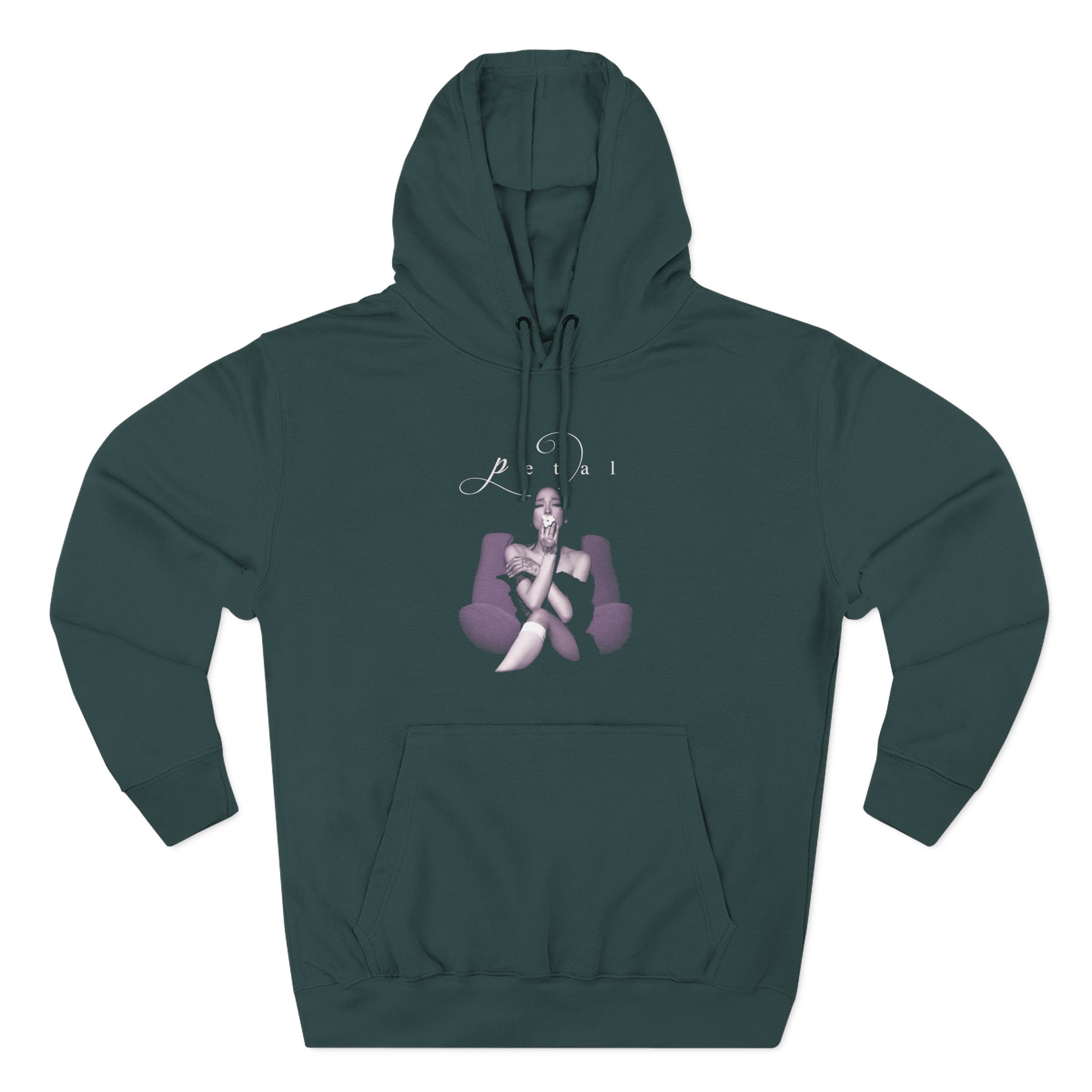 AG petal script Three-Panel Fleece Hoodie - Image 5