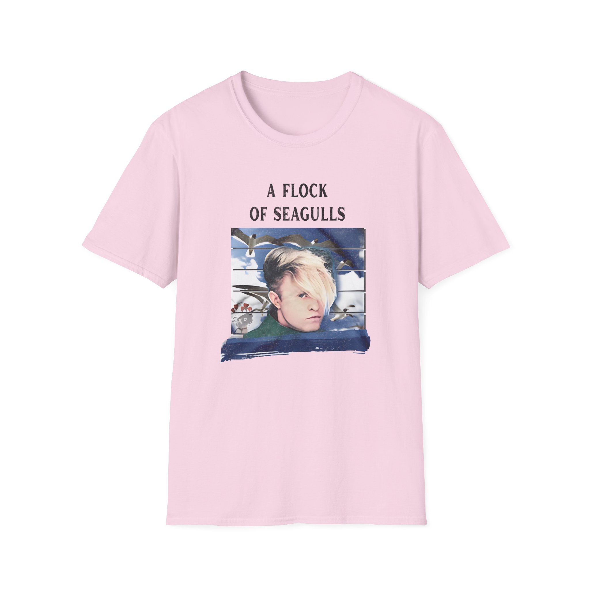 A Flock of Seagulls Birds in Flight Unisex Softstyle T-Shirt - Image 17