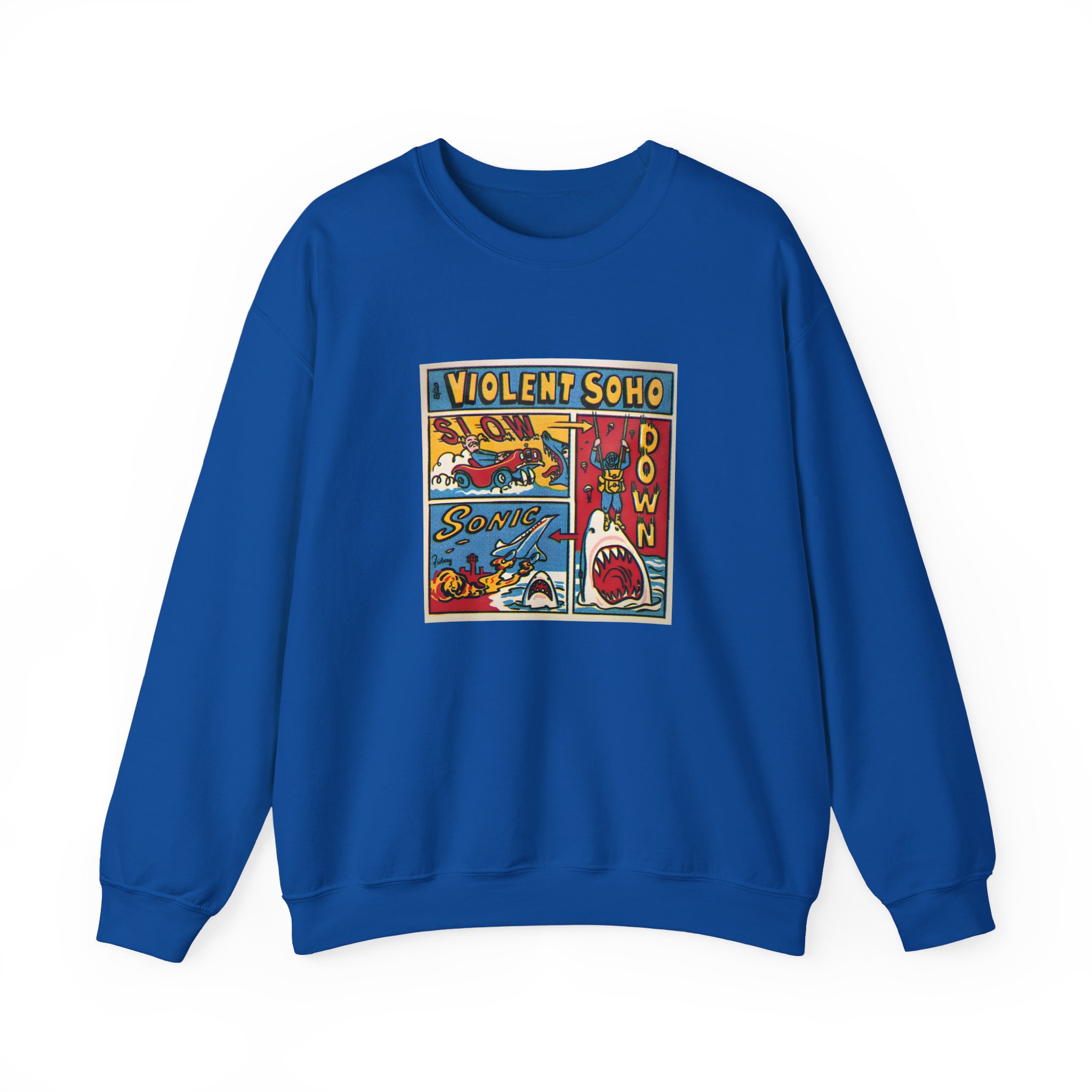 Violent Soho Slow Down Sonic Unisex Heavy Blend™ Crewneck Sweatshirt - Image 13