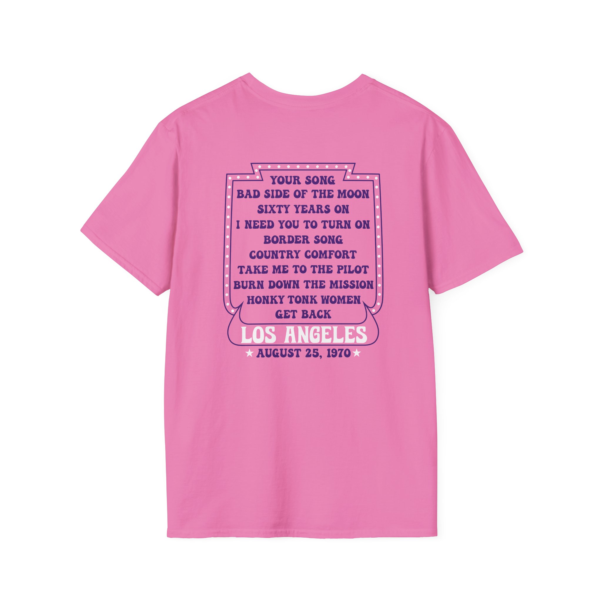 Ej Farewell La 1970 Dateback Unisex Softstyle T-Shirt - Image 2