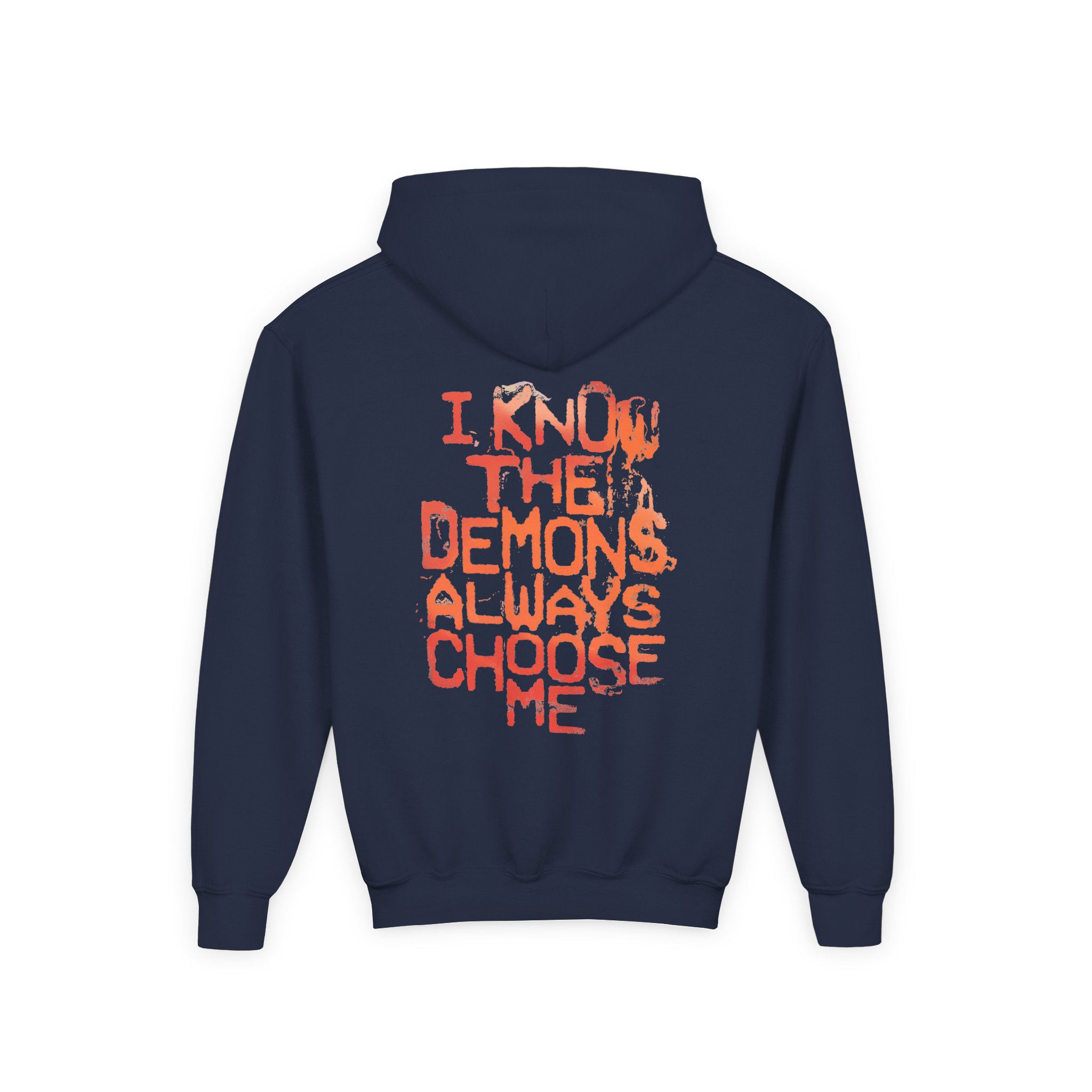 Poppy Demons Youth Heavy Blend Hooded Sweatshirt - Image 8