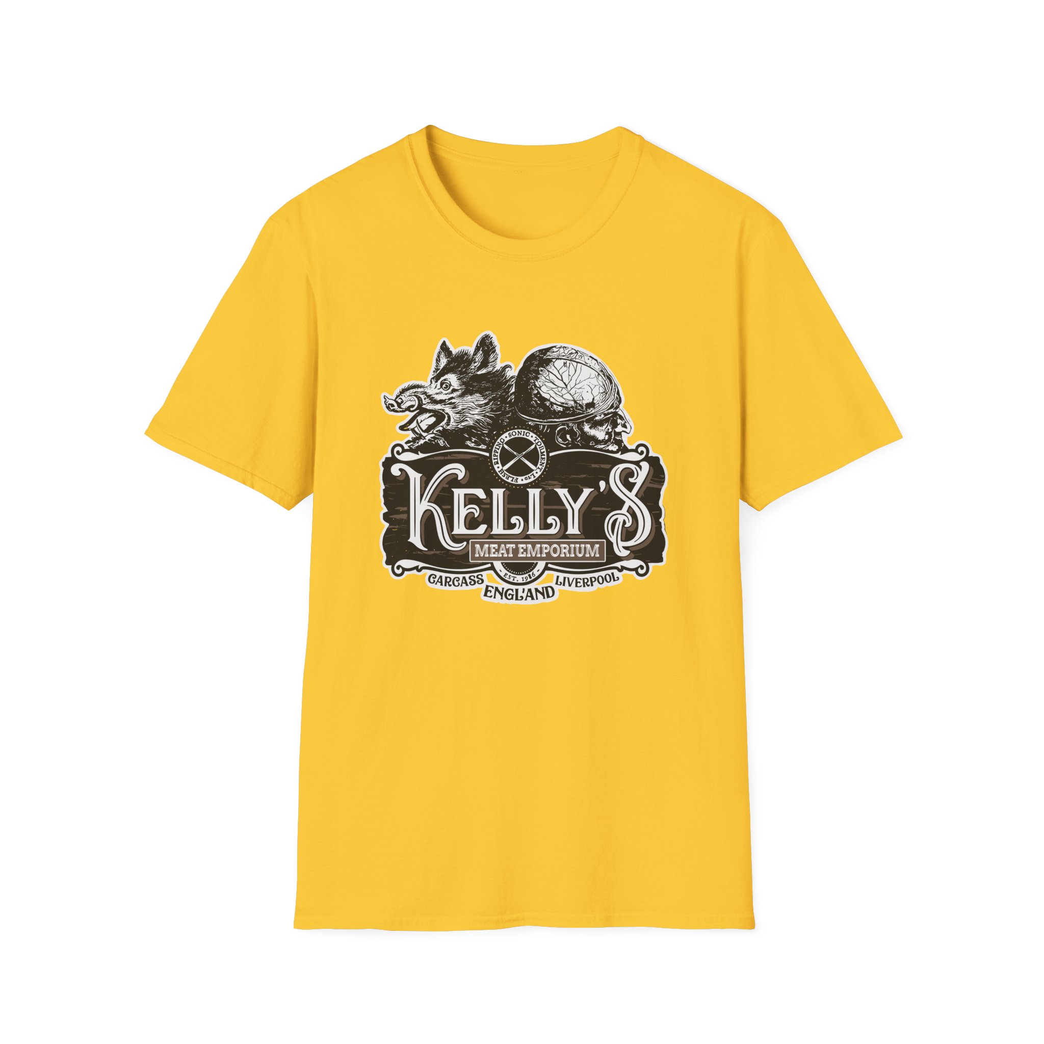 Carcass Kelly's Meat Emporium Unisex Softstyle T-Shirt - Image 15
