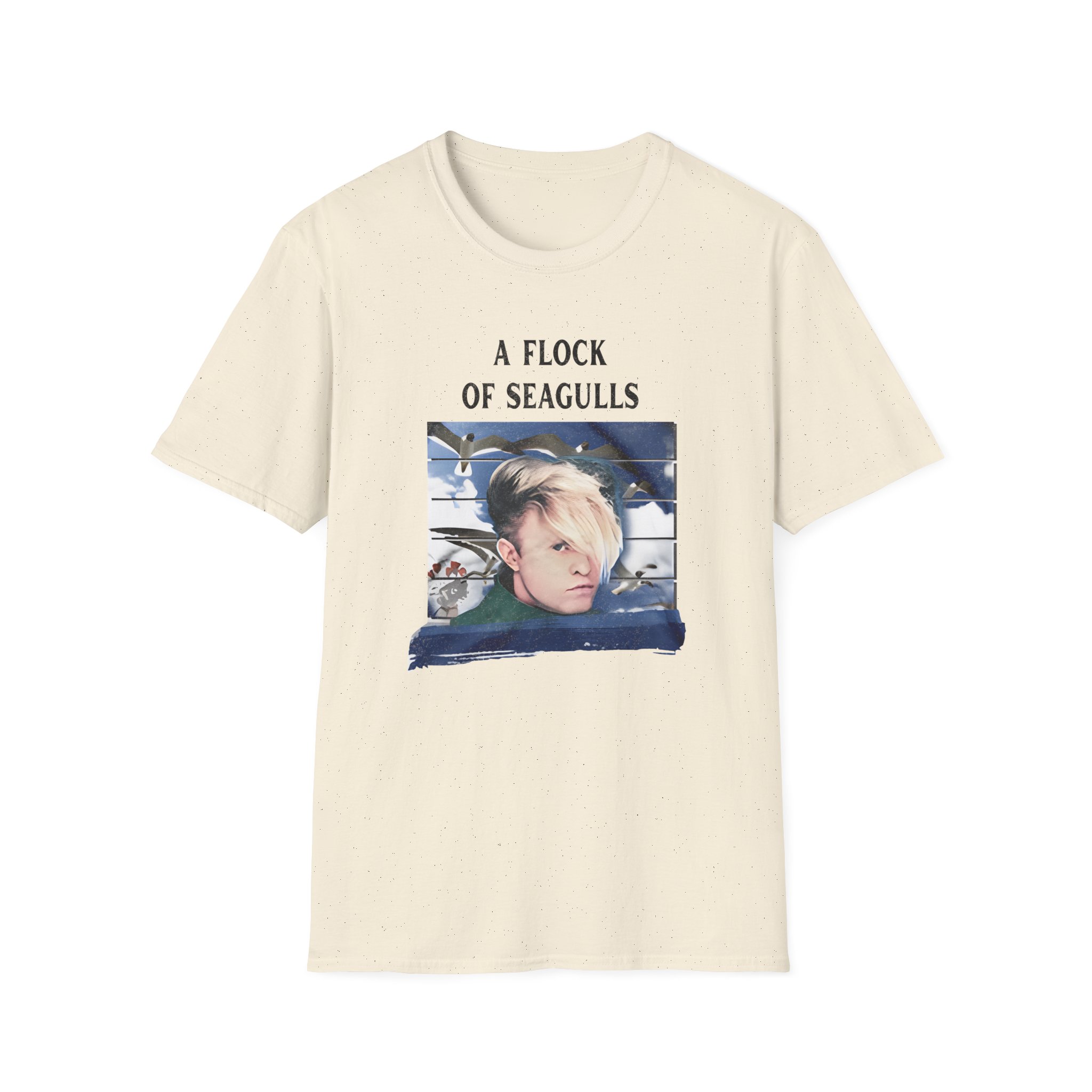 A Flock of Seagulls Birds in Flight Unisex Softstyle T-Shirt - Image 7