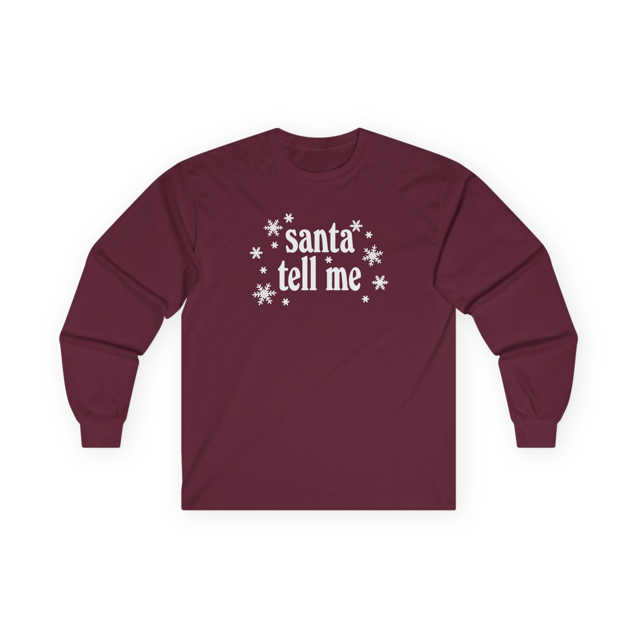 AG Santa Tell Me Unisex Ultra Cotton Long Sleeve Tee - Image 3