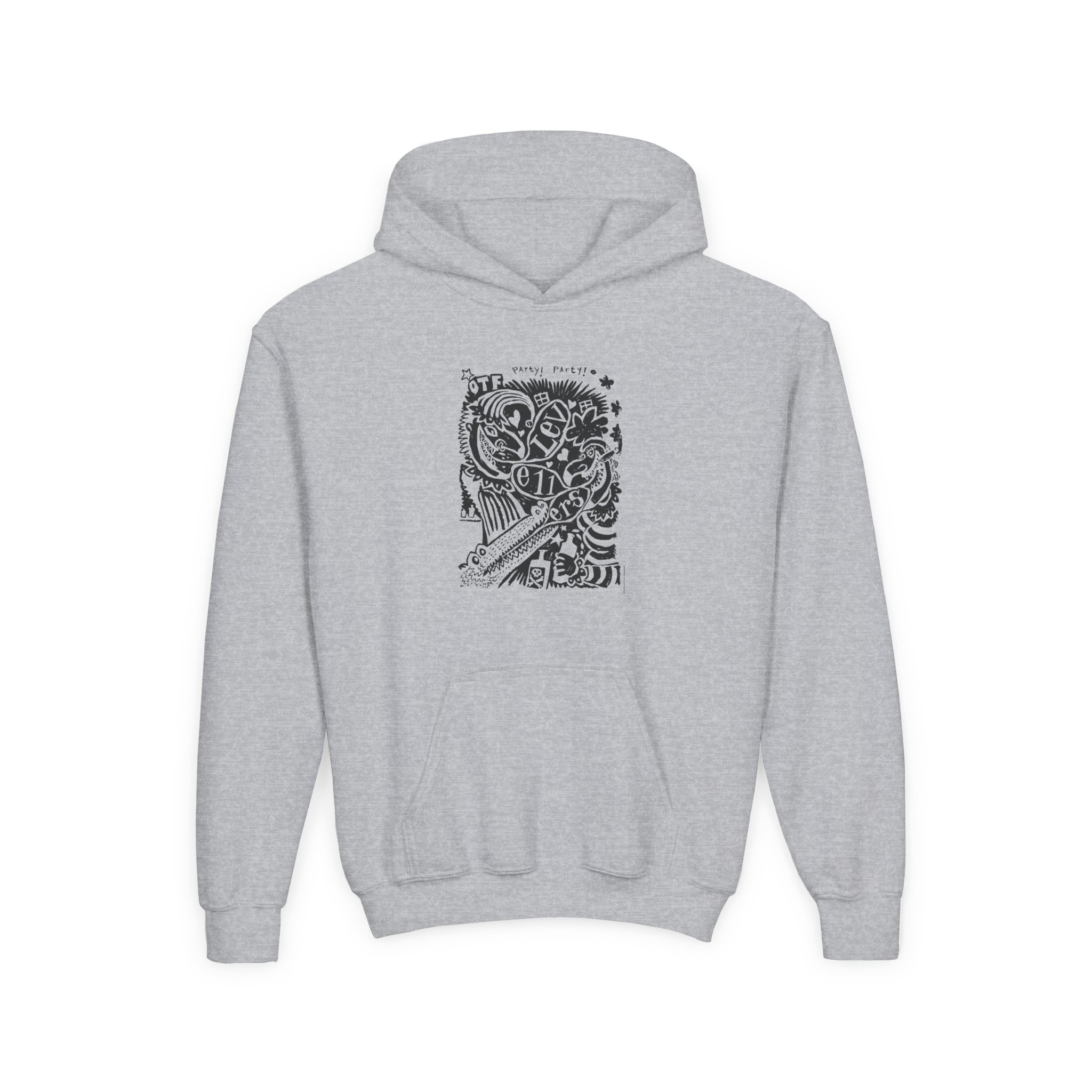 Levellers Party Party Youth Heavy Blend Hooded Sweatshirt - Image 3